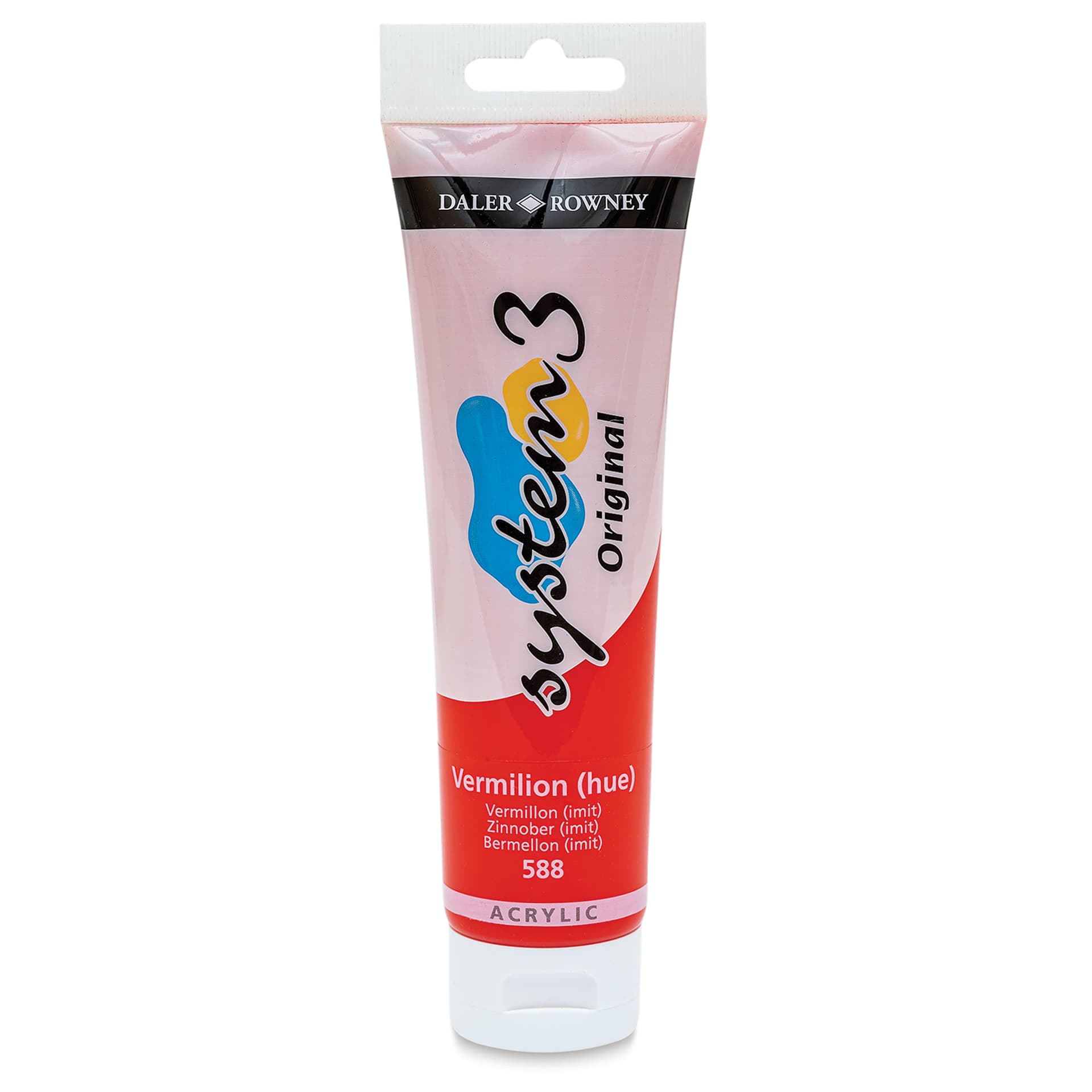 Daler-Rowney System3 Acrylic - Vermilion Hue, 150 ml tube