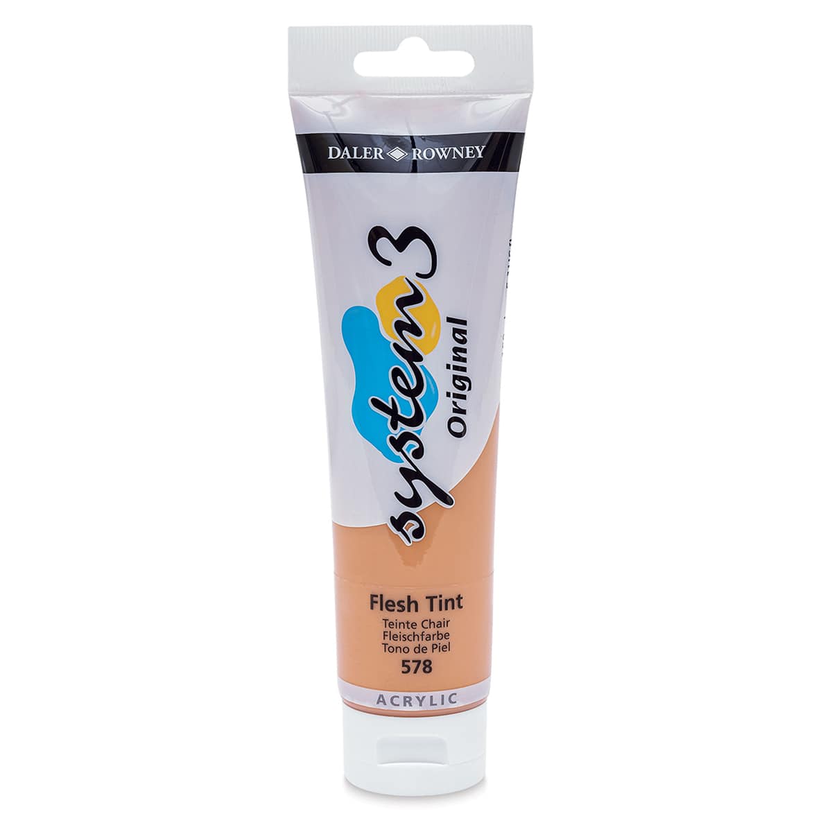 Daler-Rowney System3 Acrylic - Peach Pink, 150 ml tube