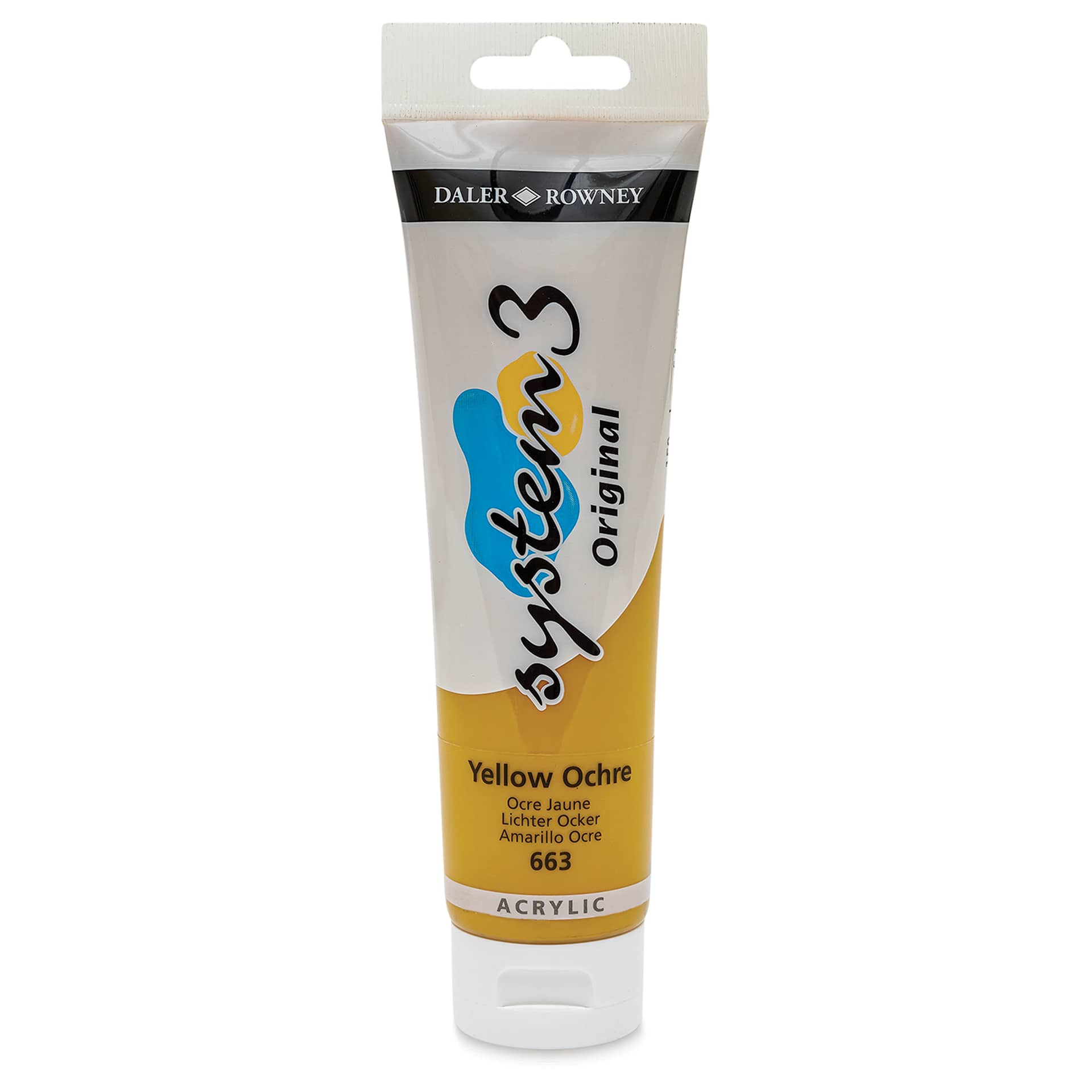 Daler-Rowney System3 Acrylic - Yellow Ochre, 150 ml tube