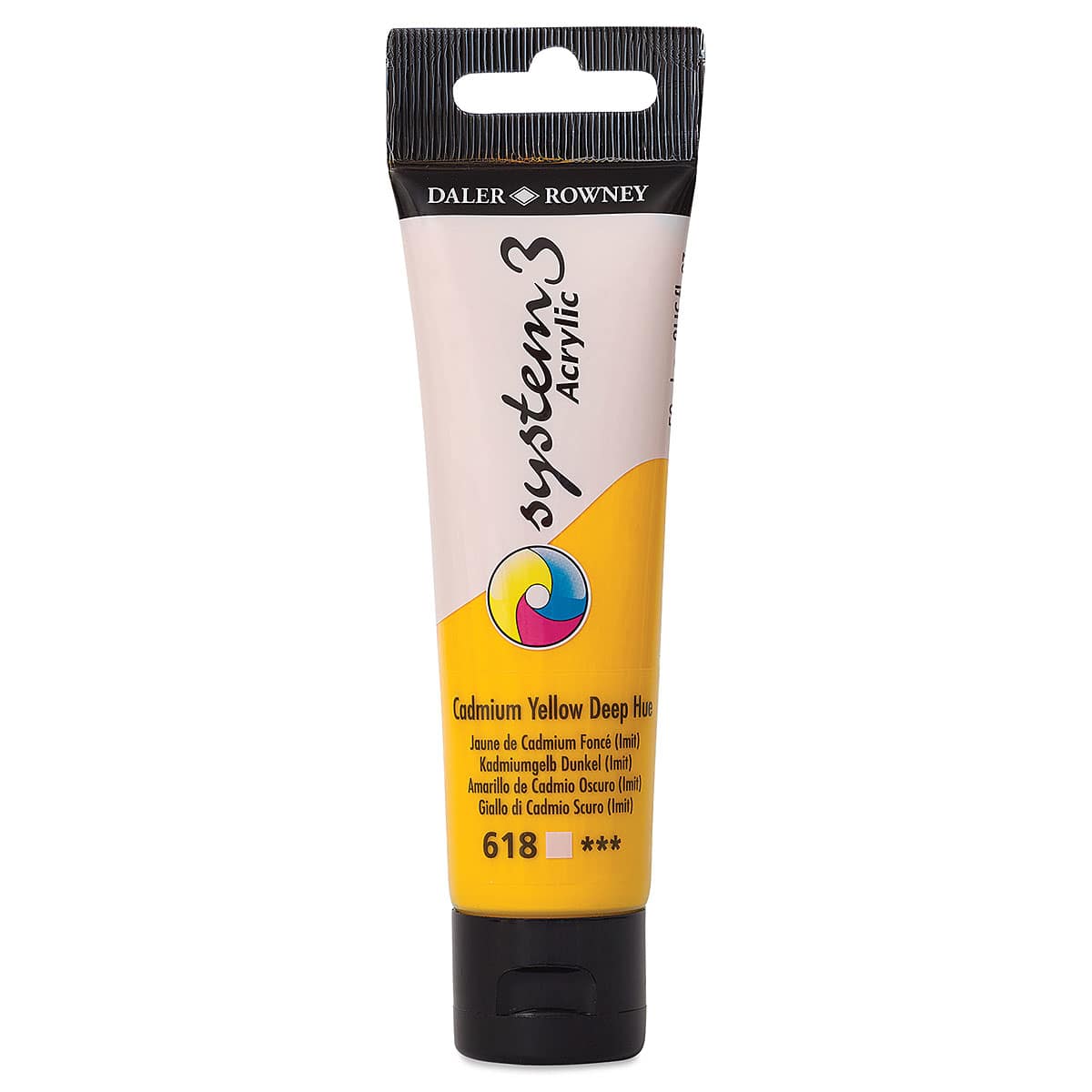 Daler-Rowney System3 Acrylic - Cadmium Yellow Deep Hue, 59 ml