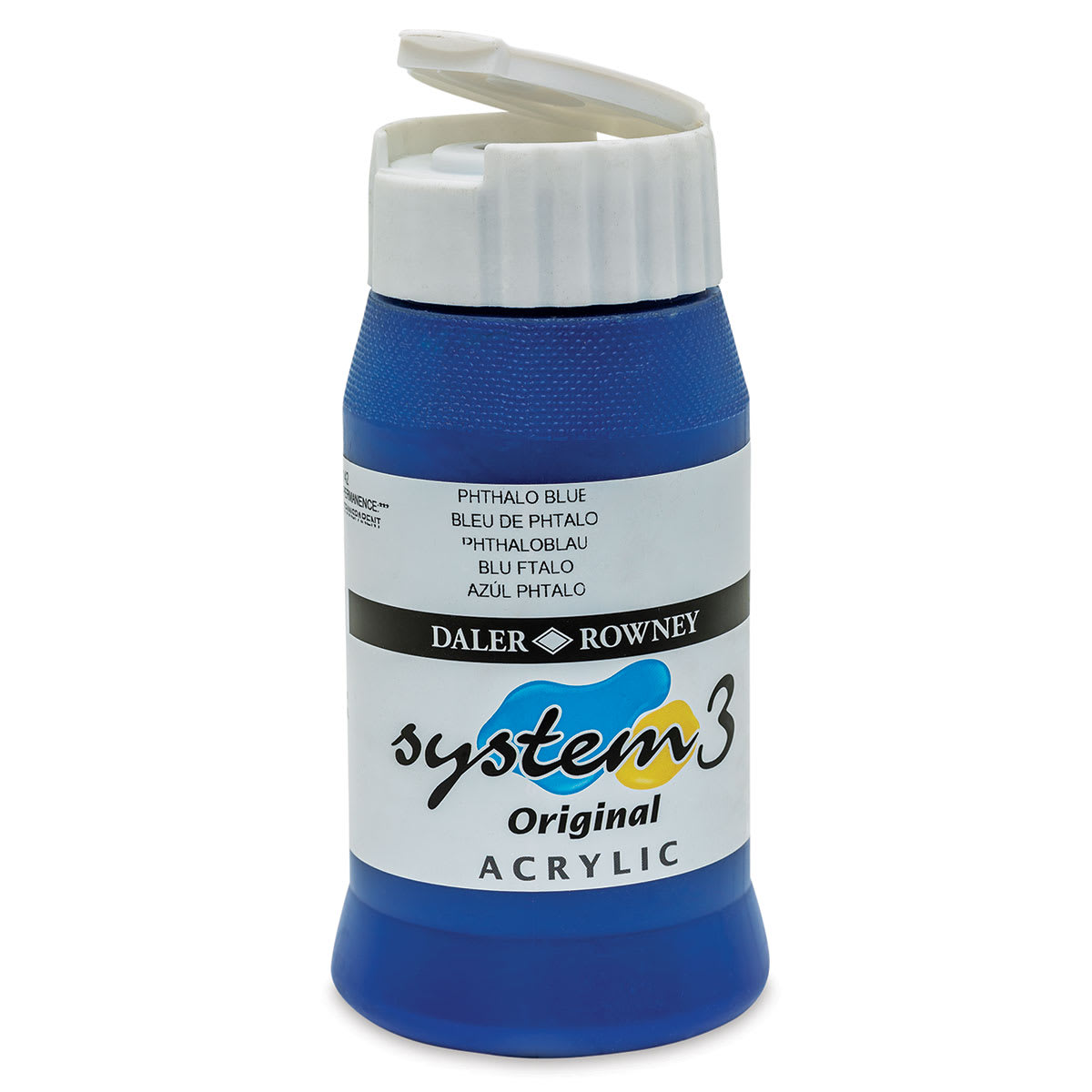 Daler-Rowney System3 Acrylic - Phthalo Blue, 500 ml bottle