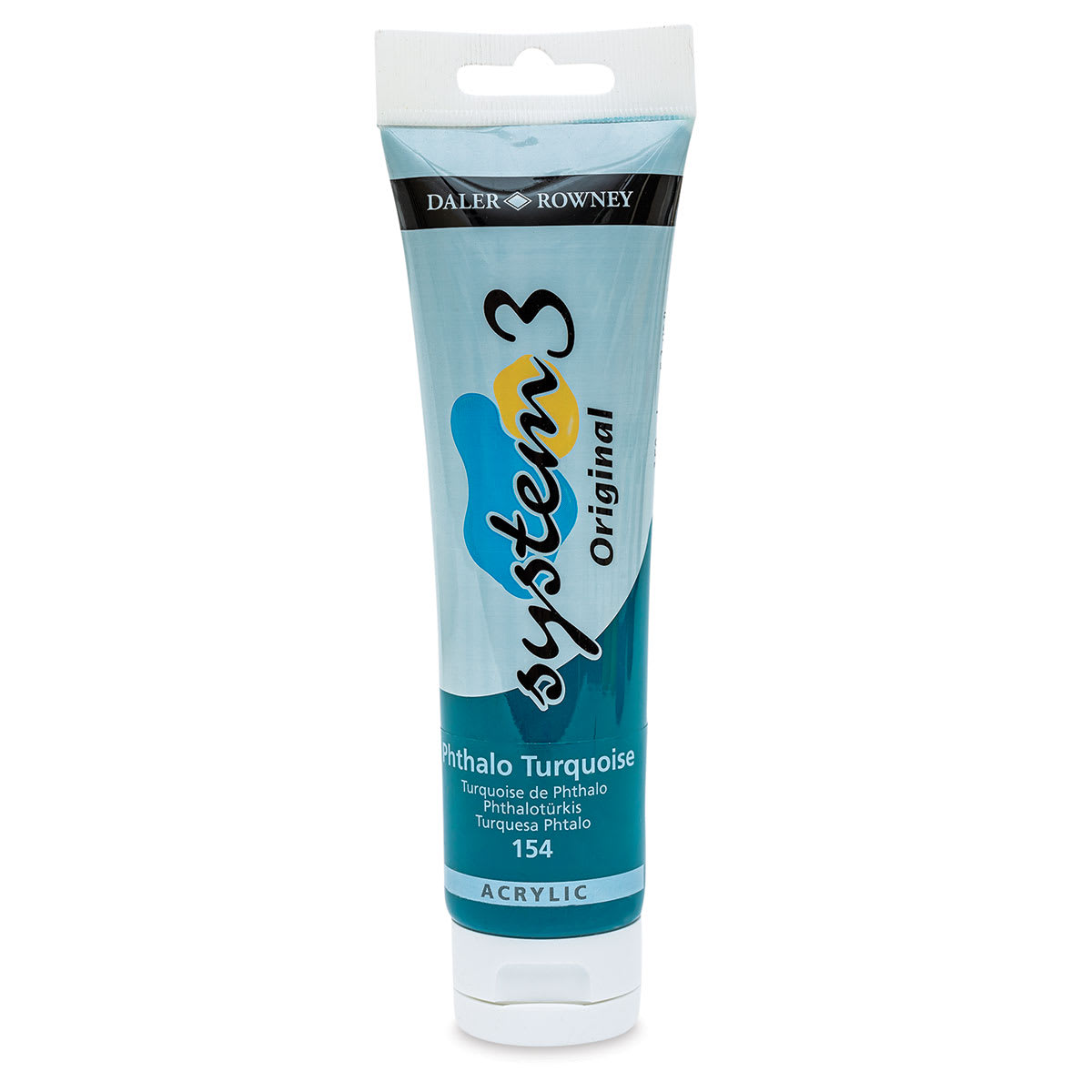 Daler-Rowney System3 Acrylic - Phthalo Turquoise, 150 ml tube
