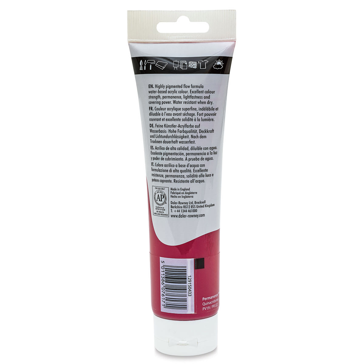 Daler-Rowney System3 Acrylic - Purple, 150 ml tube back
