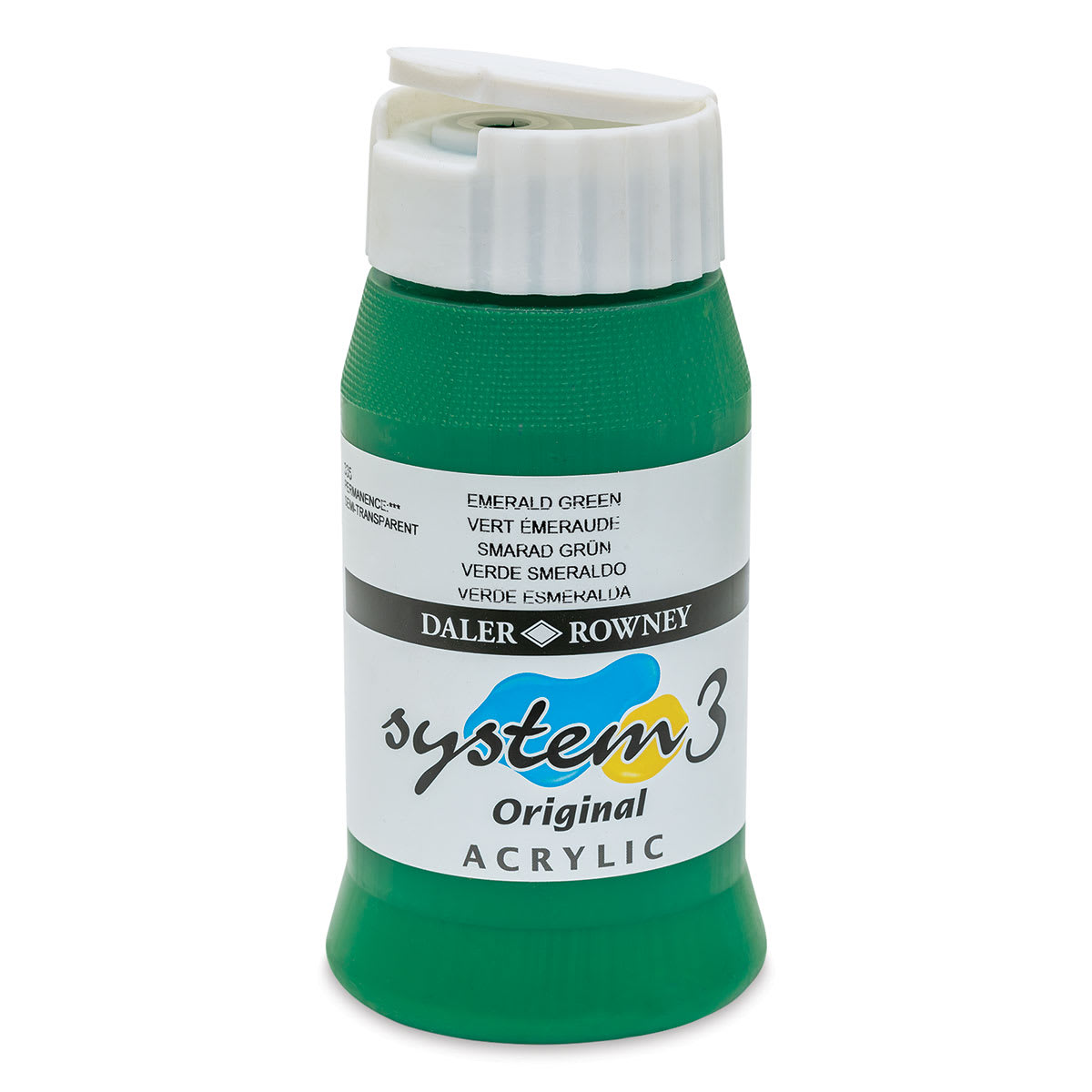 Daler-Rowney System3 Acrylic - Emerald, 500 ml bottle