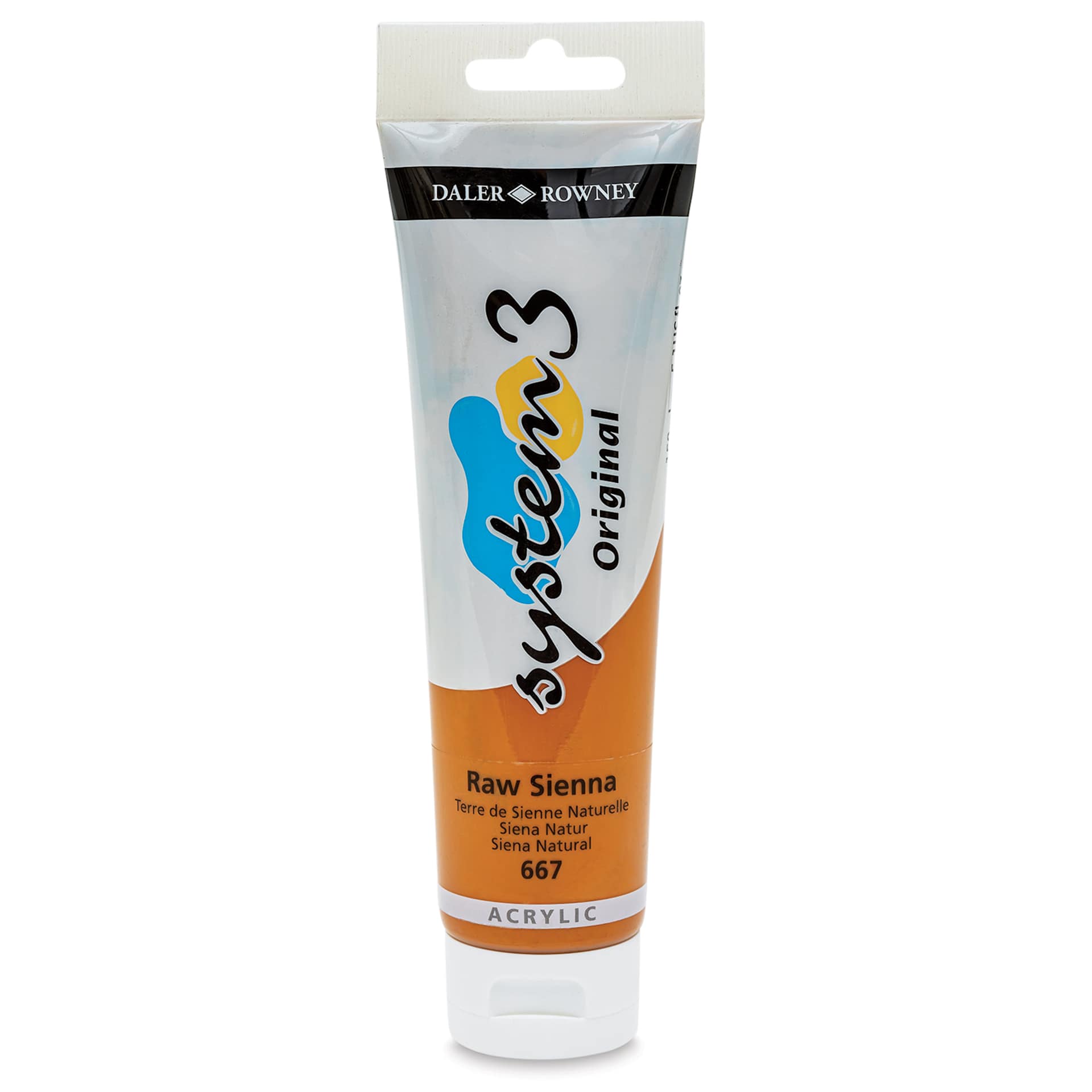 Daler-Rowney System3 Acrylic - Raw Sienna, 150 ml tube