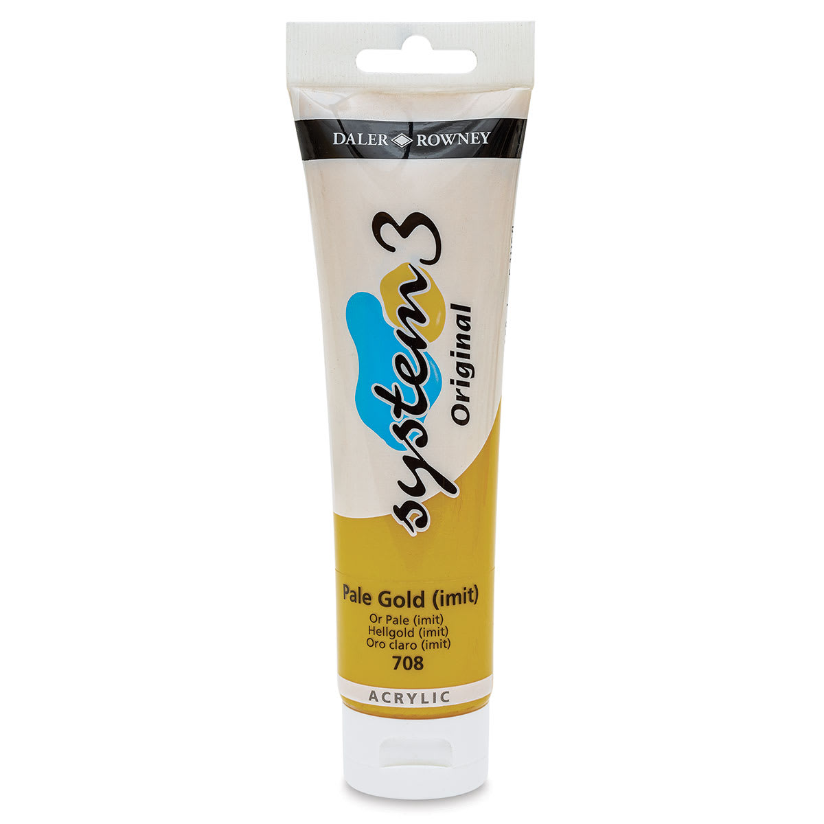 Daler-Rowney System3 Acrylic - Pale Gold Hue, 150 ml tube