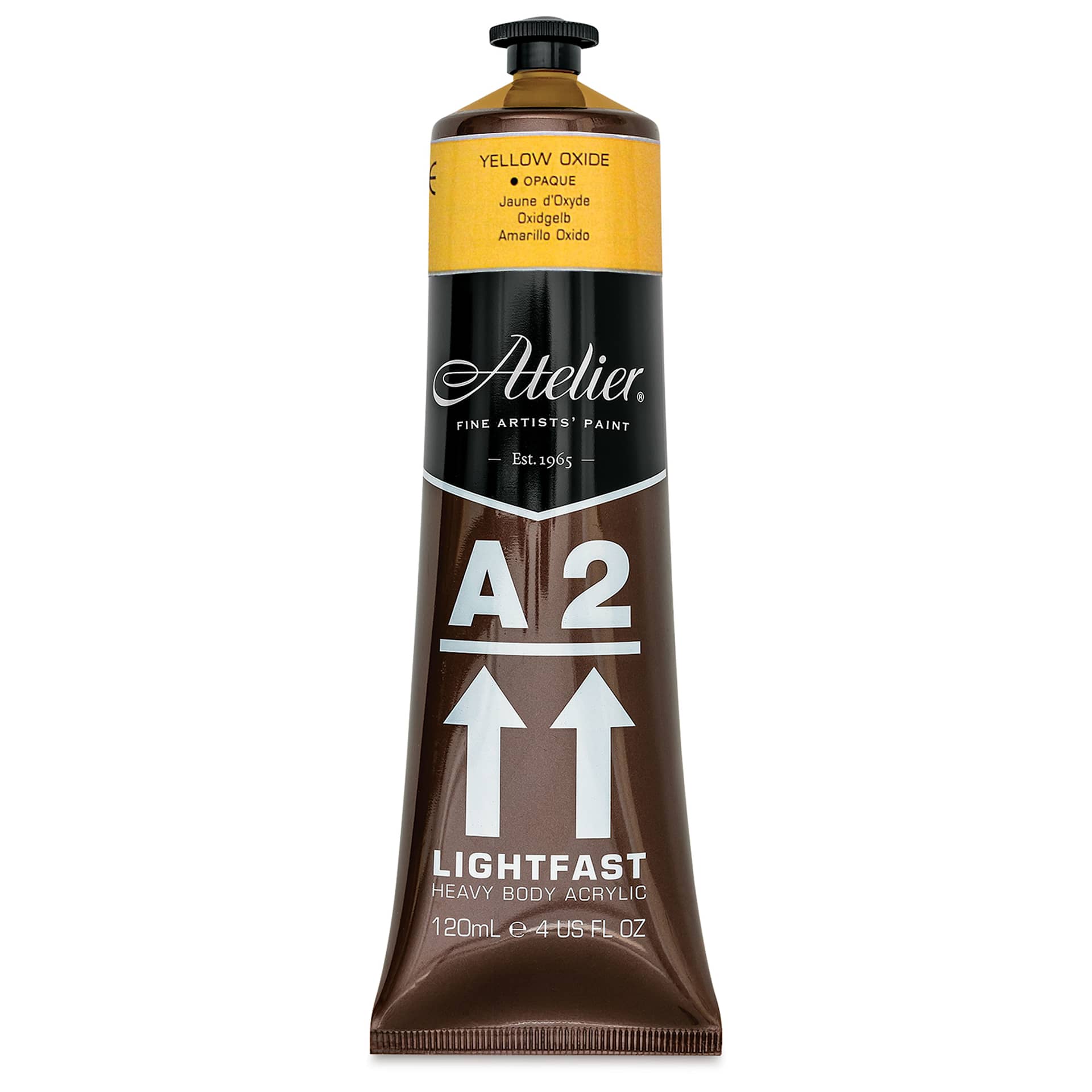 Chroma A2 Student Acrylics - Yellow Oxide, 120 ml tube