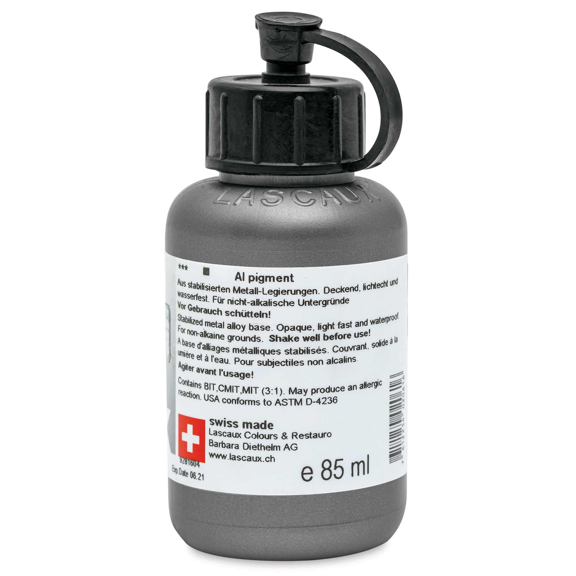 Lascaux Studio Bronze Acrylics - Aluminum, 85 ml bottle back