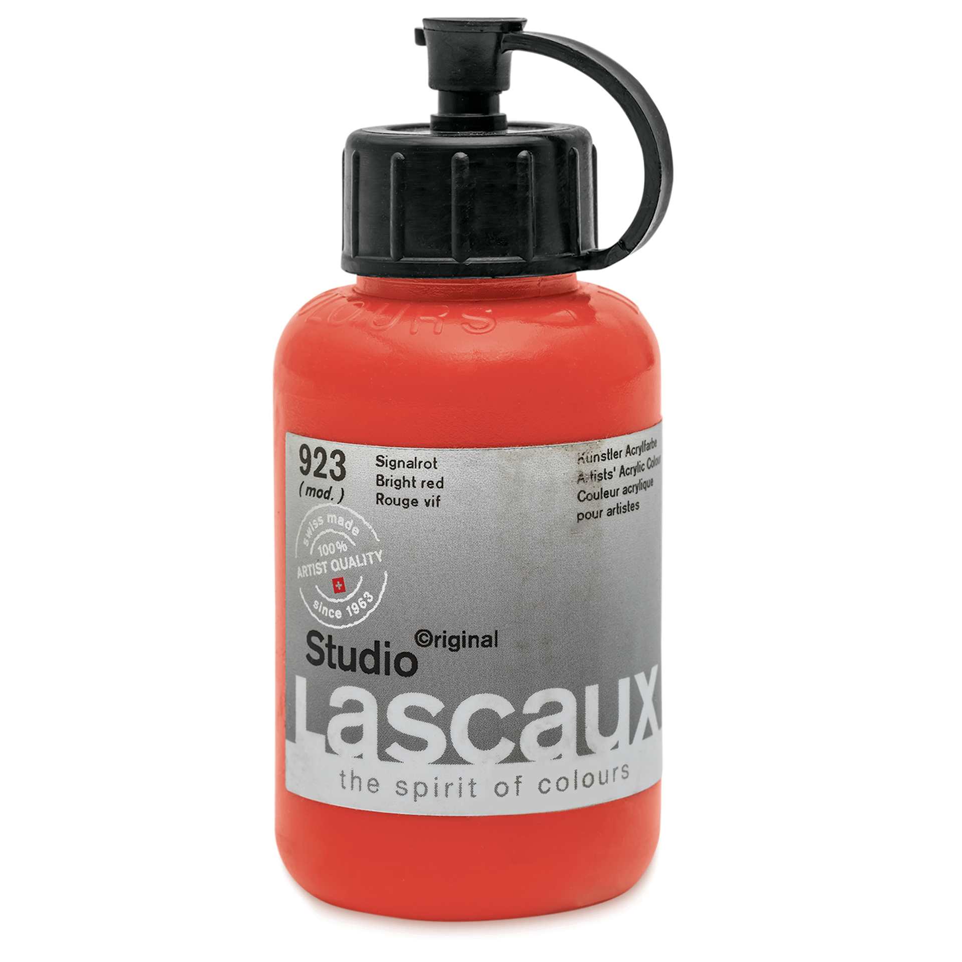 Lascaux Studio Acrylics - Bright Red, 85 ml bottle
