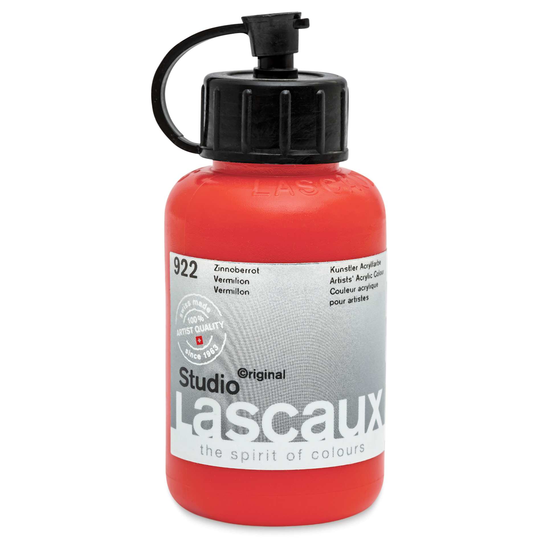 Lascaux Studio Acrylics - Vermilion, 85 ml bottle