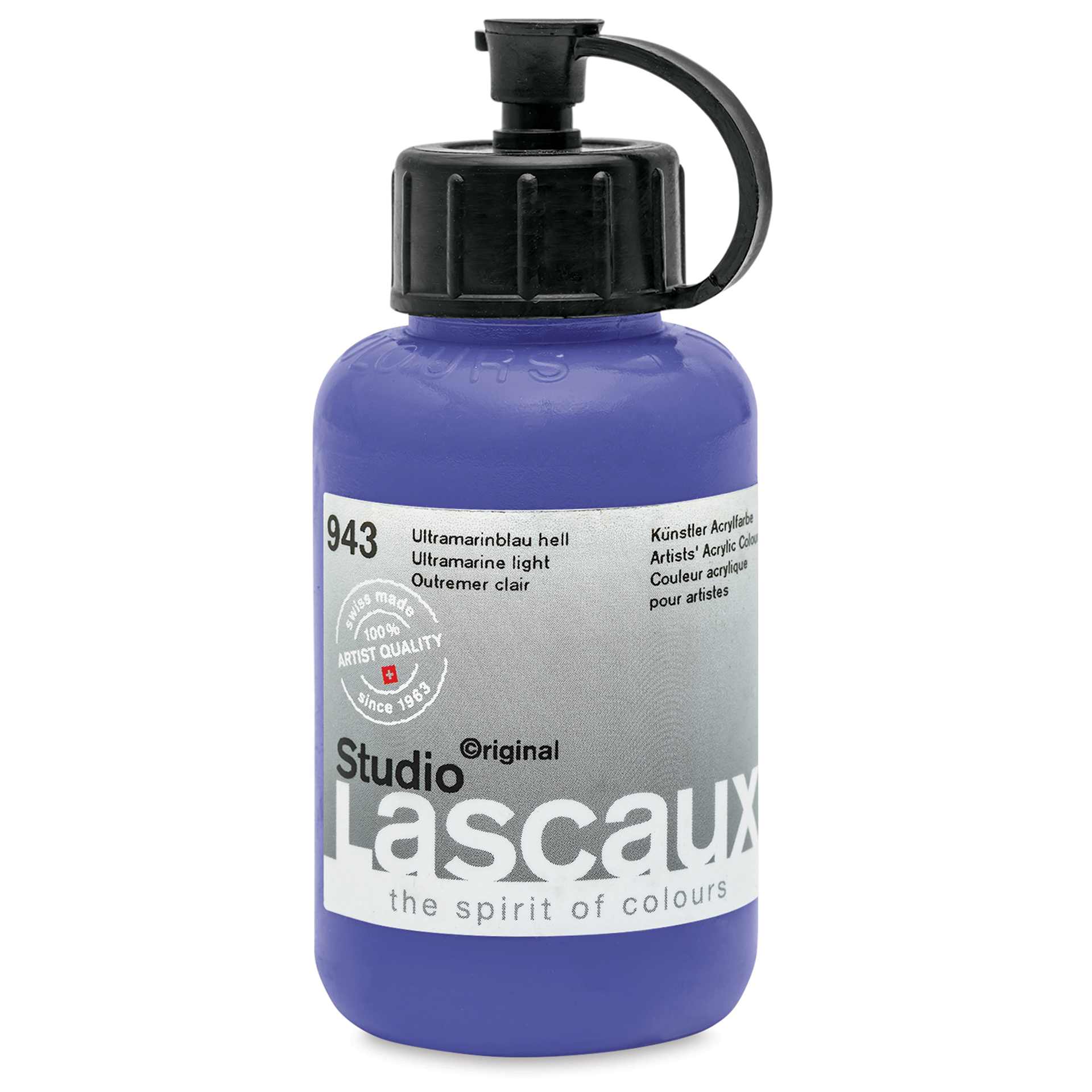 Lascaux Studio Acrylics - Ultramarine Blue Light, 85 ml bottle