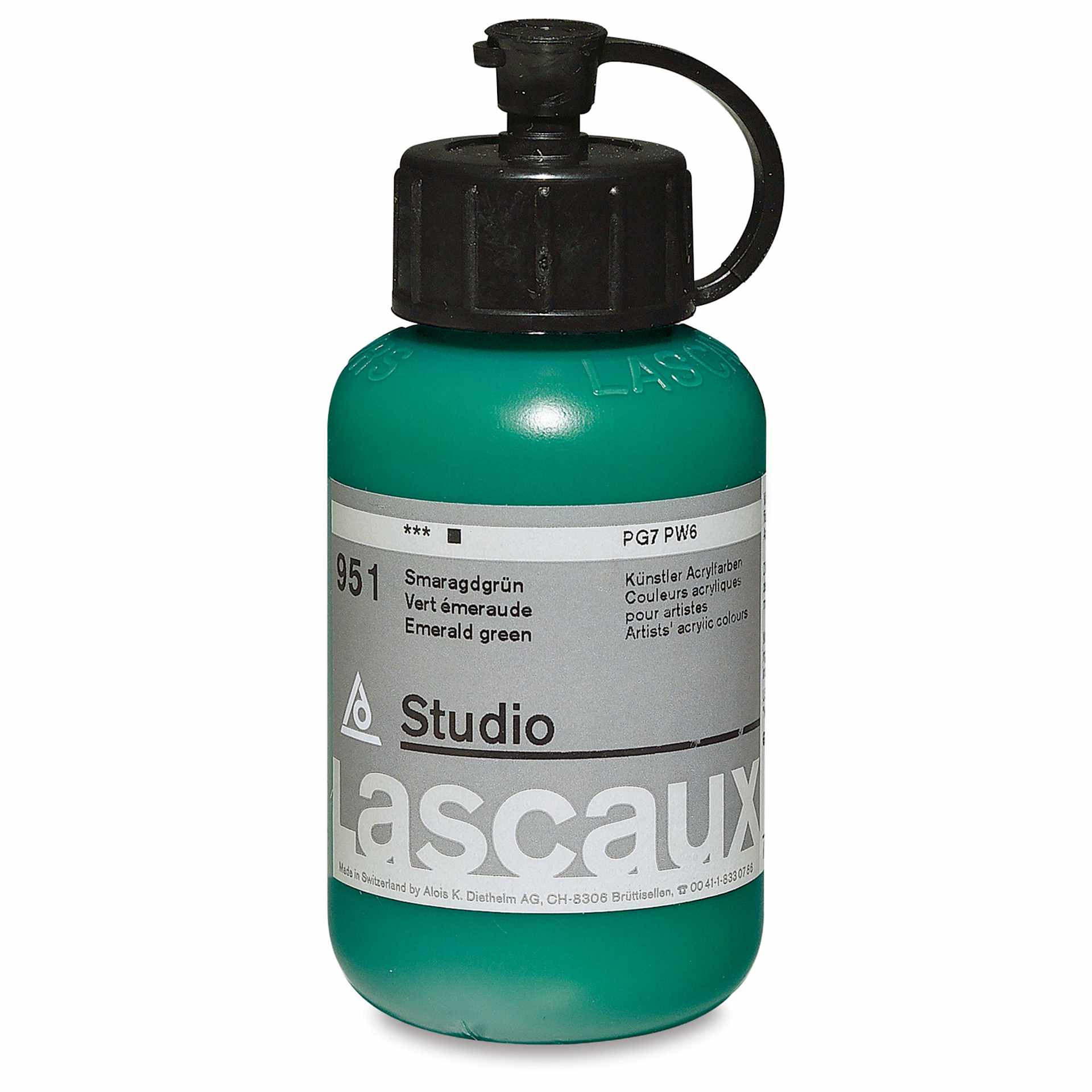 Lascaux Studio Acrylics - Emerald Green, 85 ml bottle