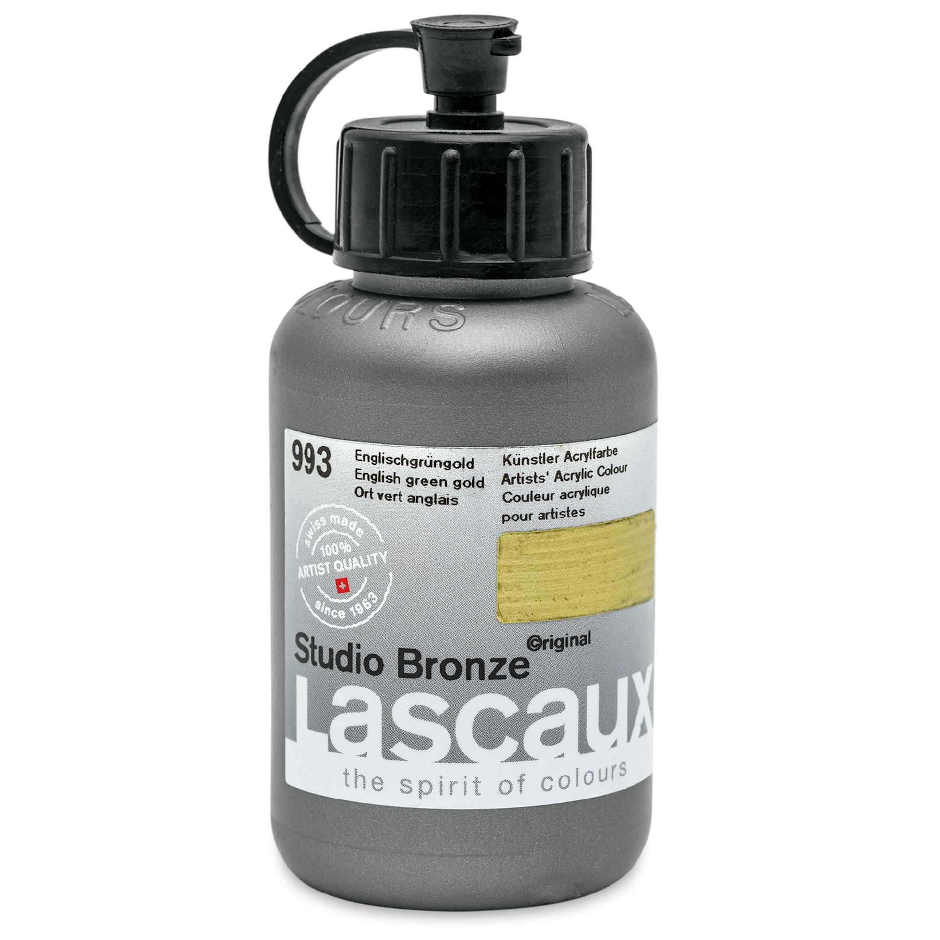 Lascaux Studio Acrylics - English Green Gold, 85 ml bottle