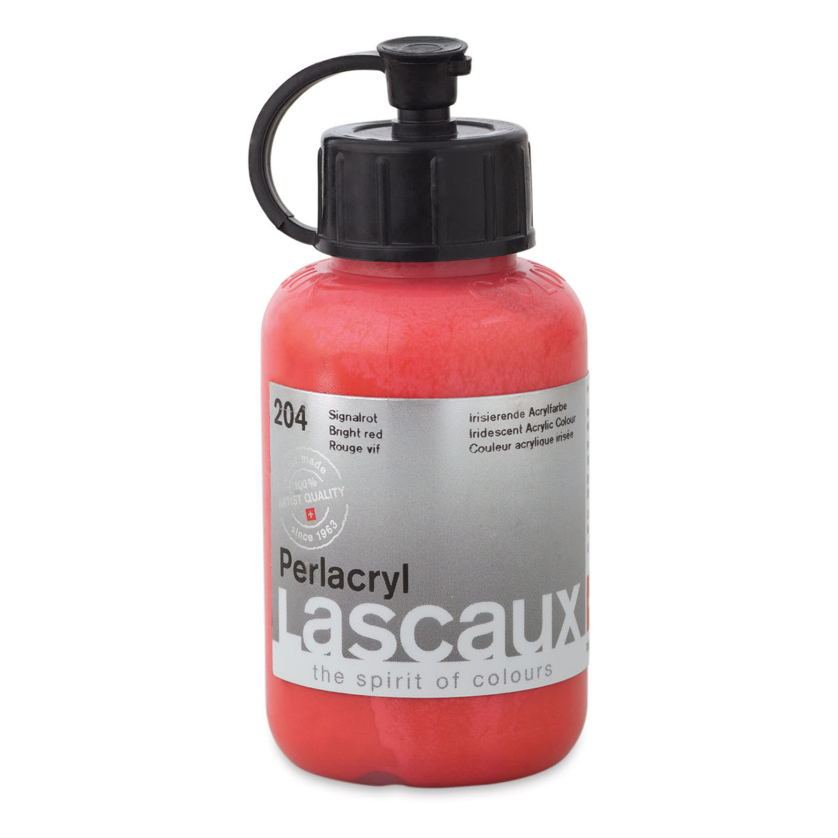 Lascaux Perlacryl Iridescent Acrylics - Bright Red, 85 ml bottle