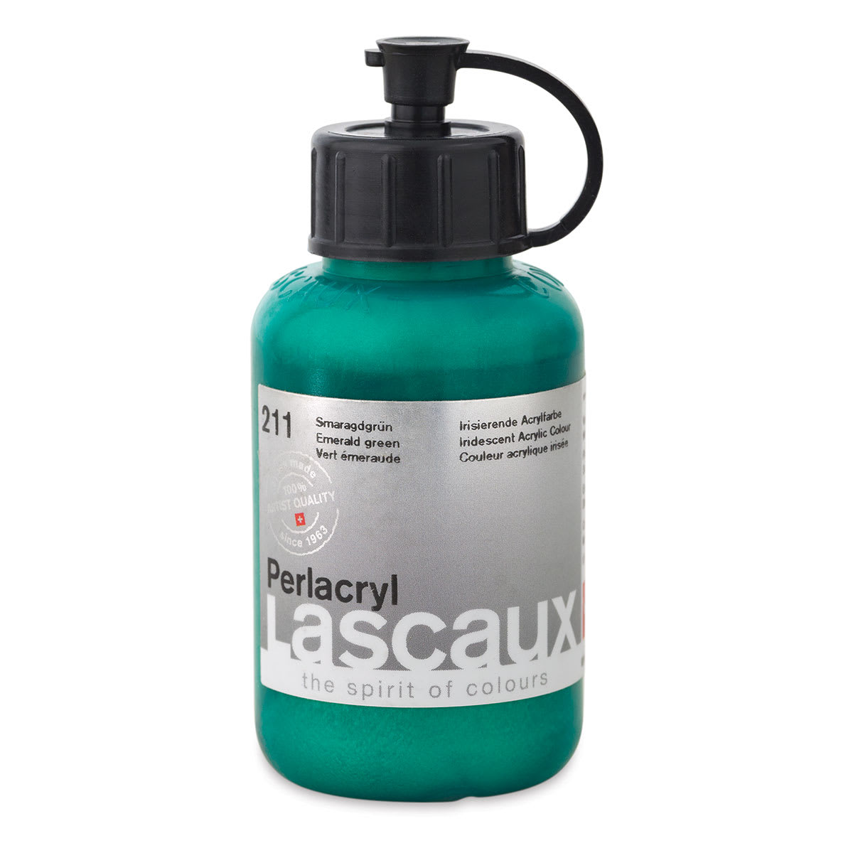 Lascaux Perlacryl Iridescent Acrylics - Emerald Green, 85 ml bottle