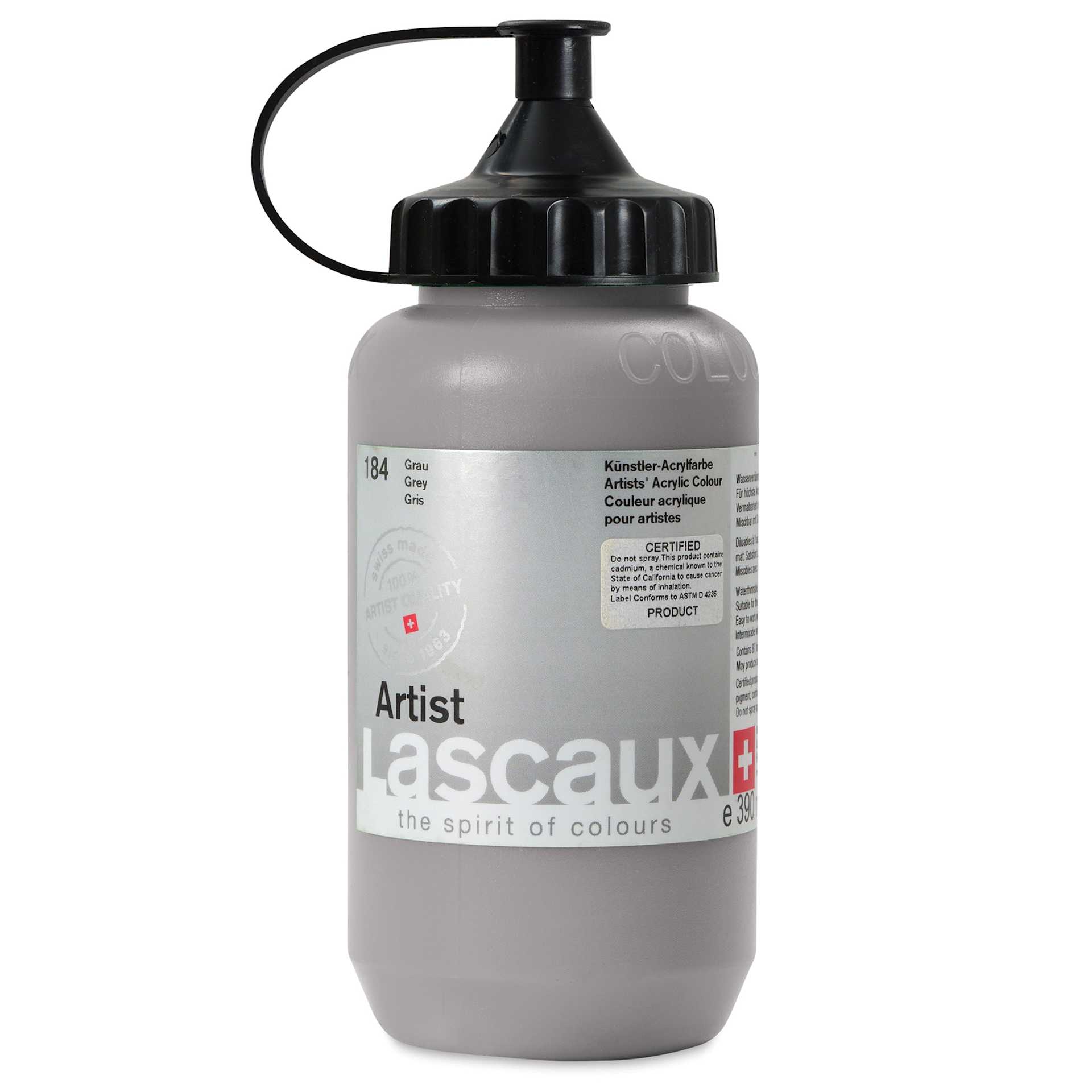 Lascaux Artist Acrylics - Grey, 390 ml Bottle