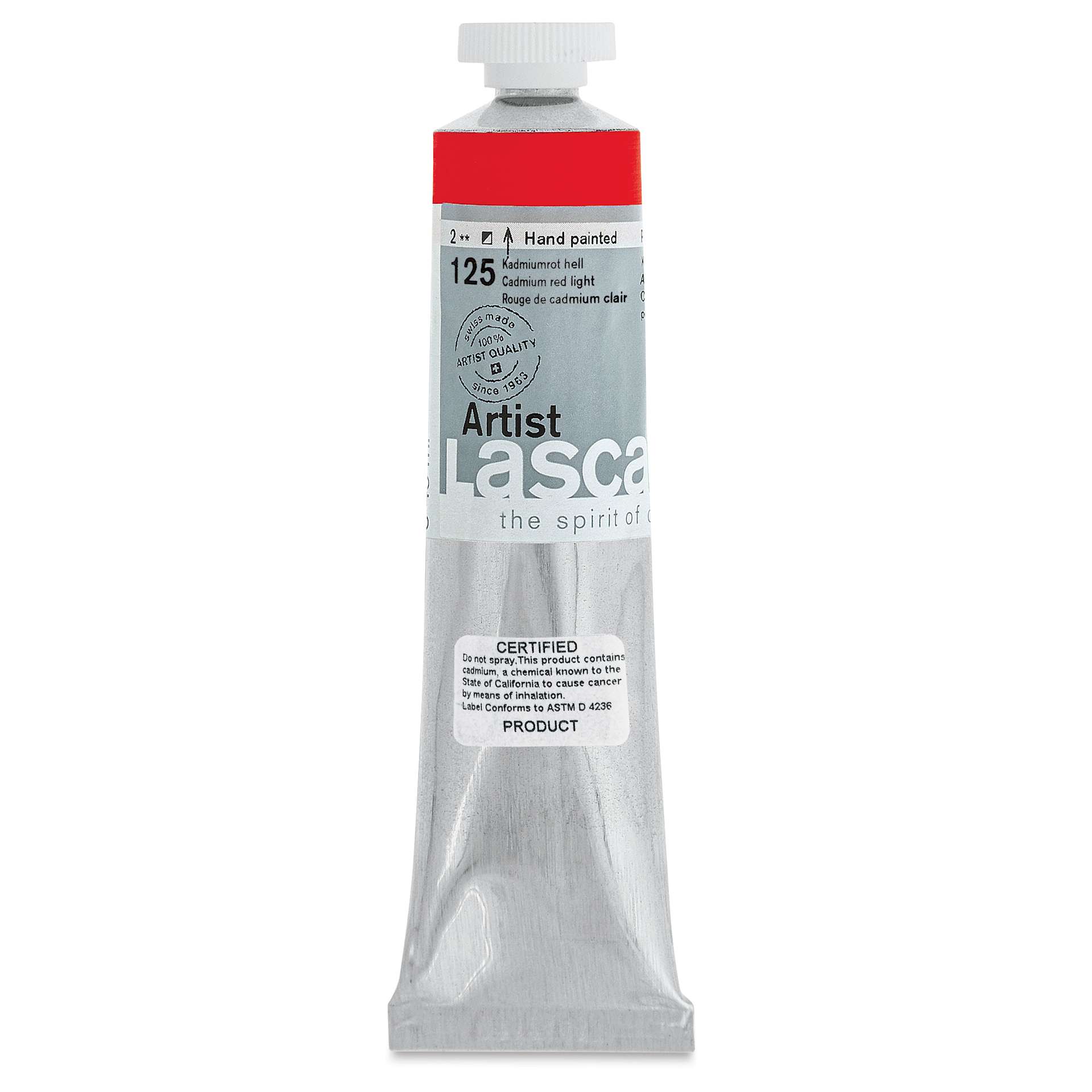 Lascaux Artist Acrylics - Cadmium Red Light, 45 ml tube