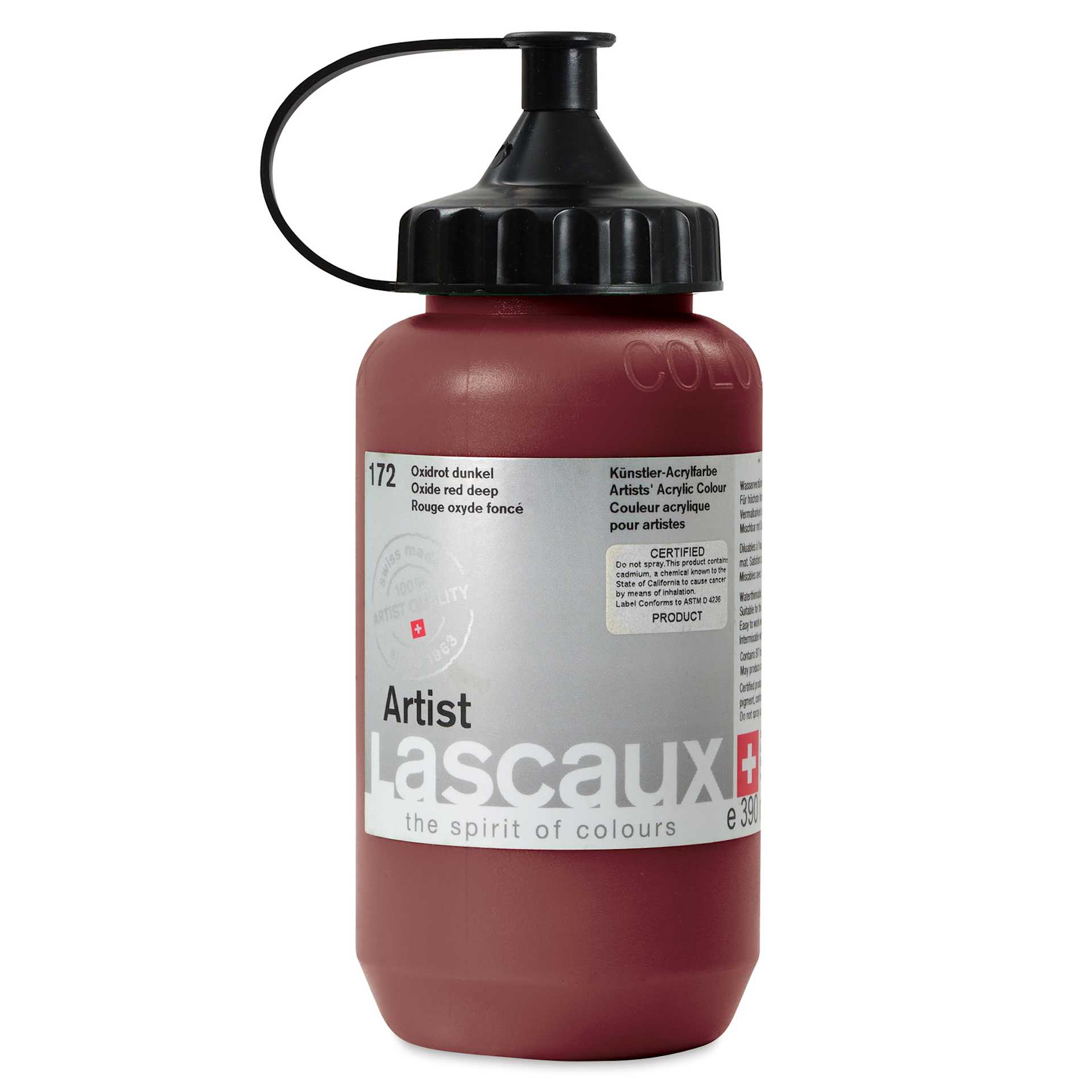 Lascaux Artist Acrylics - Oxide Red Deep, 390 ml Tube