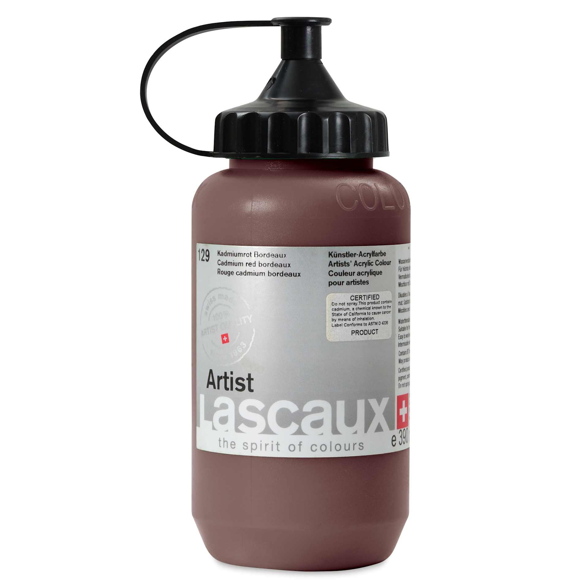 Lascaux Artist Acrylics - Cadmium Red Bordeaux, 390 ml Tube