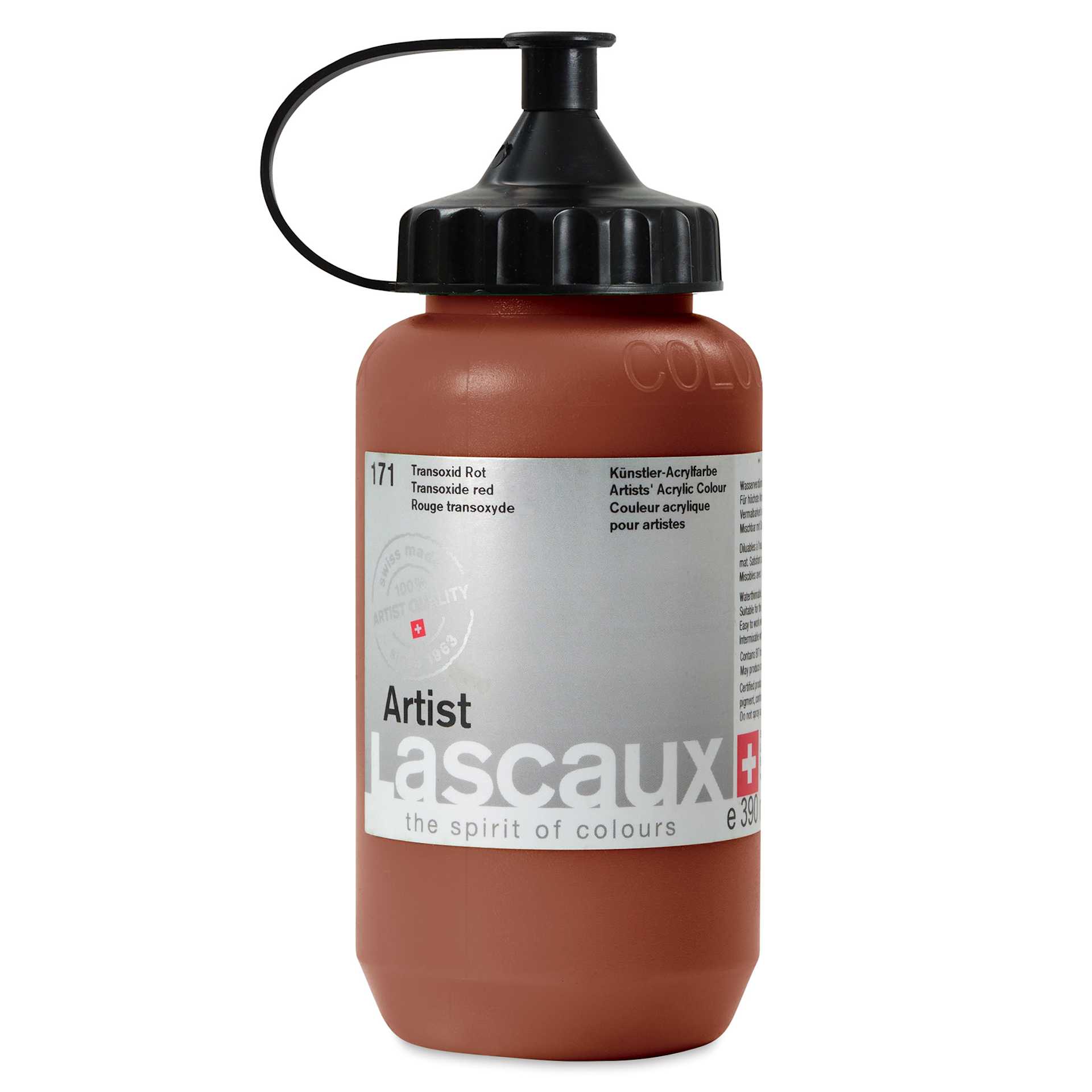Lascaux Artist Acrylics - Transoxide Red, 390 ml Bottle