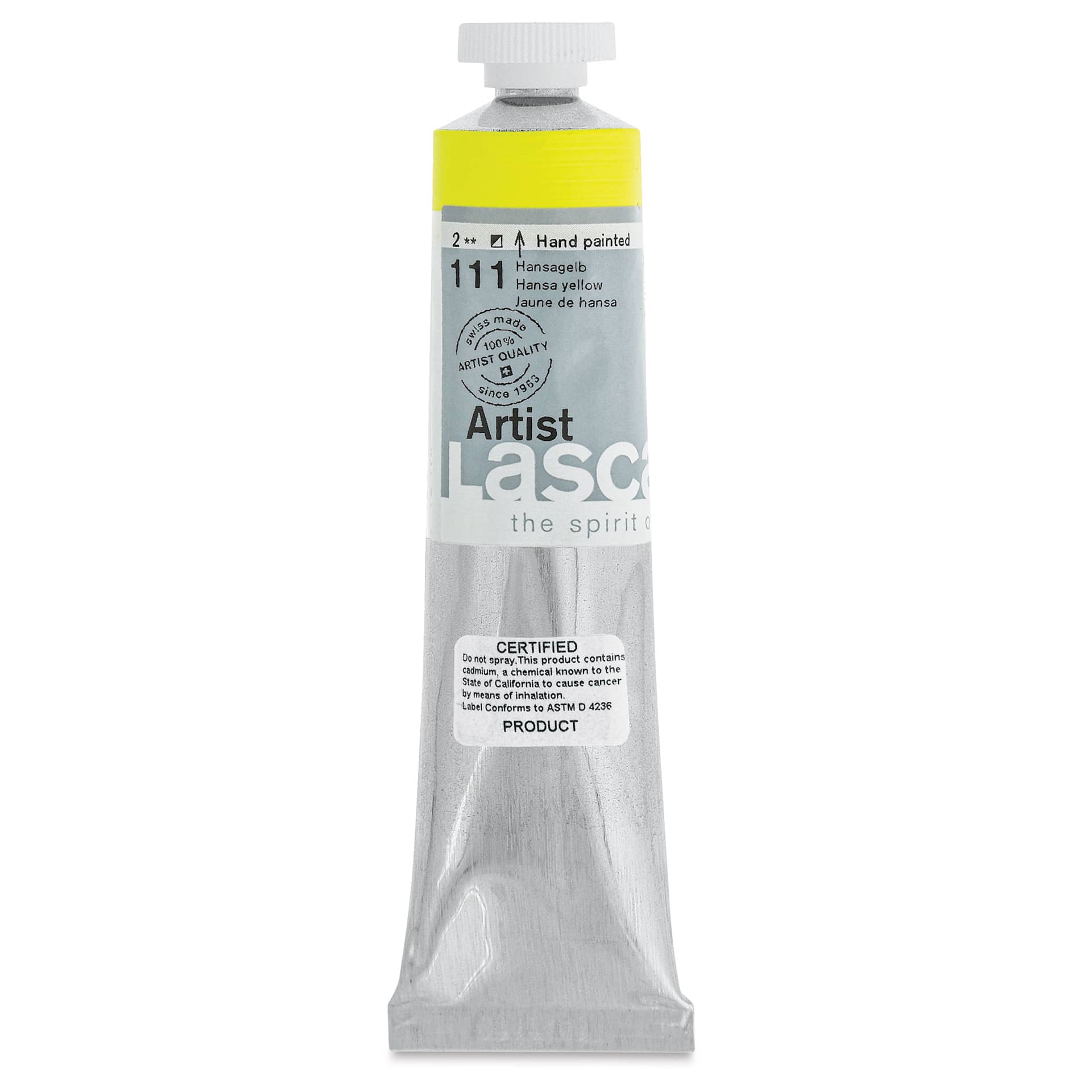 Lascaux Artist Acrylics - Hansa Yellow, 45 ml tube