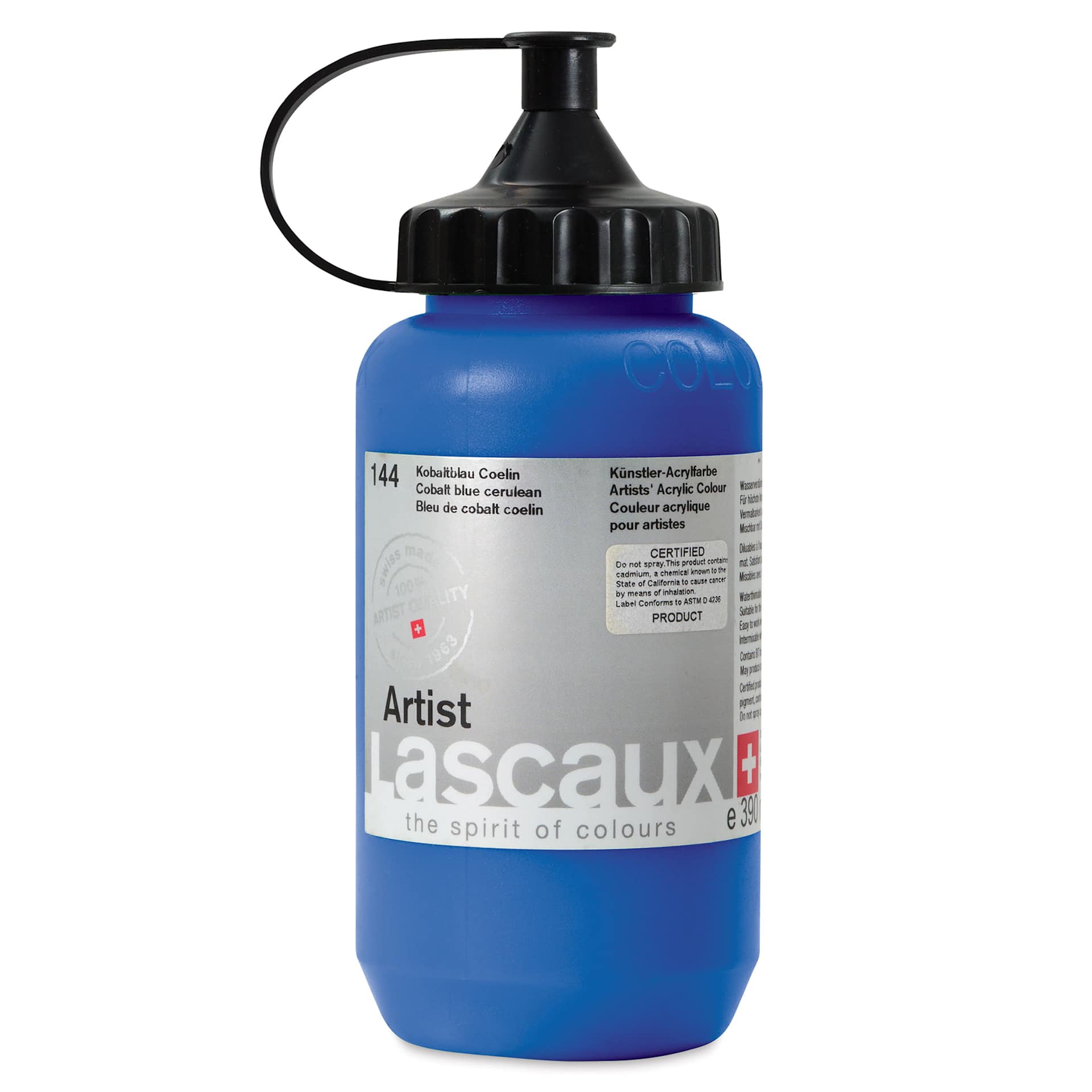 Lascaux Artist Acrylics - Cobalt Blue Cerulean, 390 ml Tube