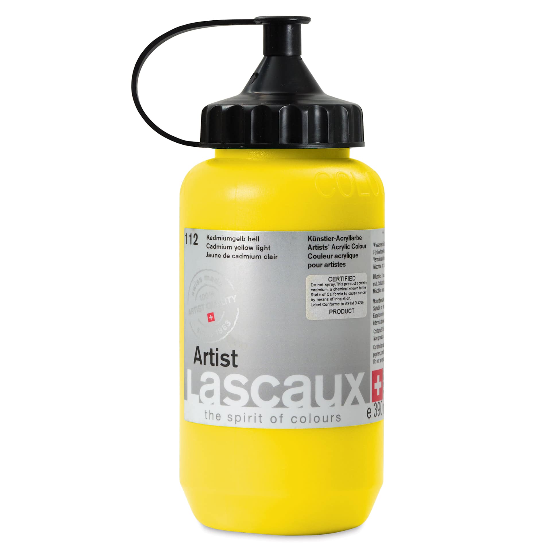Lascaux Artist Acrylics - Cadmium Yellow Light, 390 ml Tube