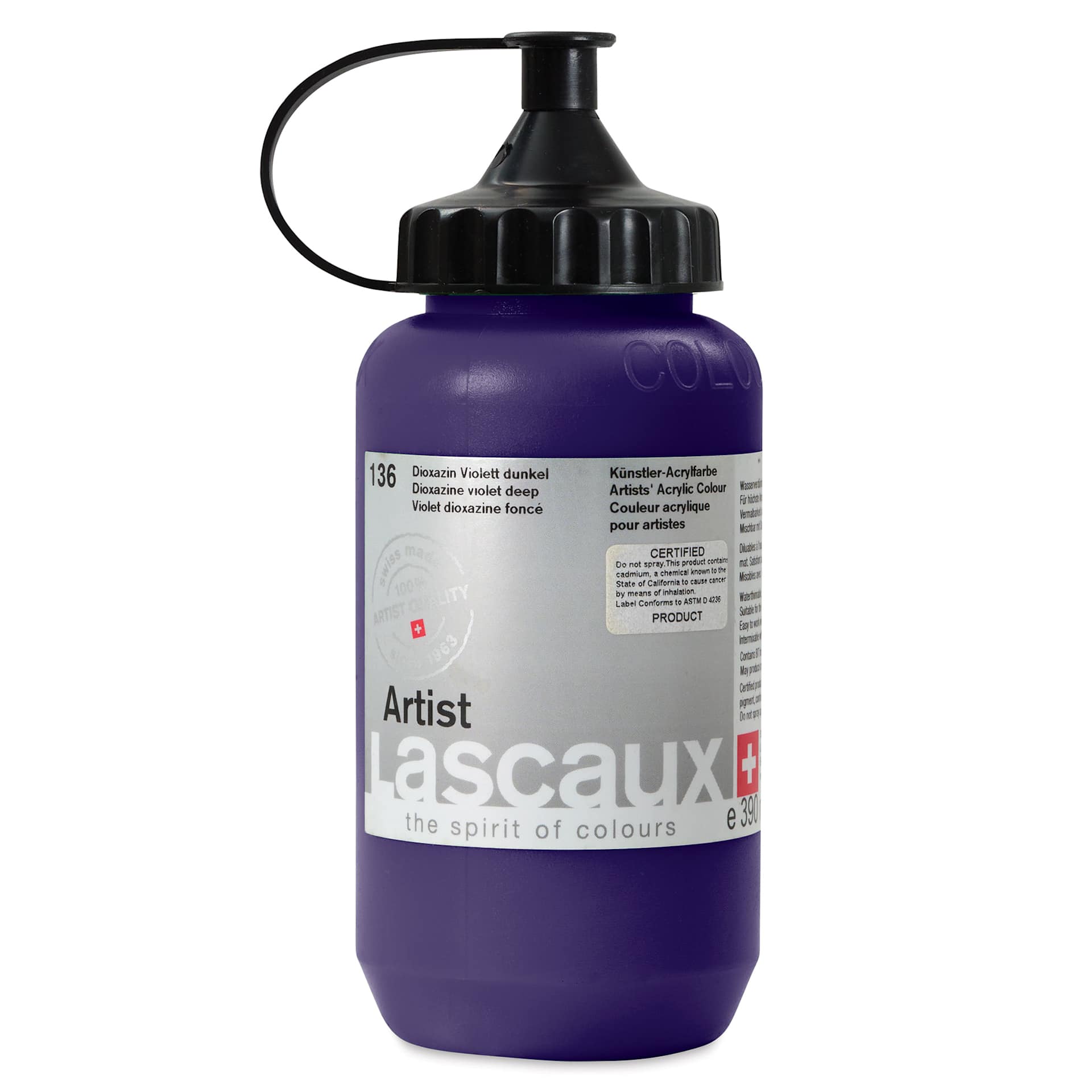 Lascaux Artist Acrylics - Dioxazine Violet Deep, 390 ml Tube