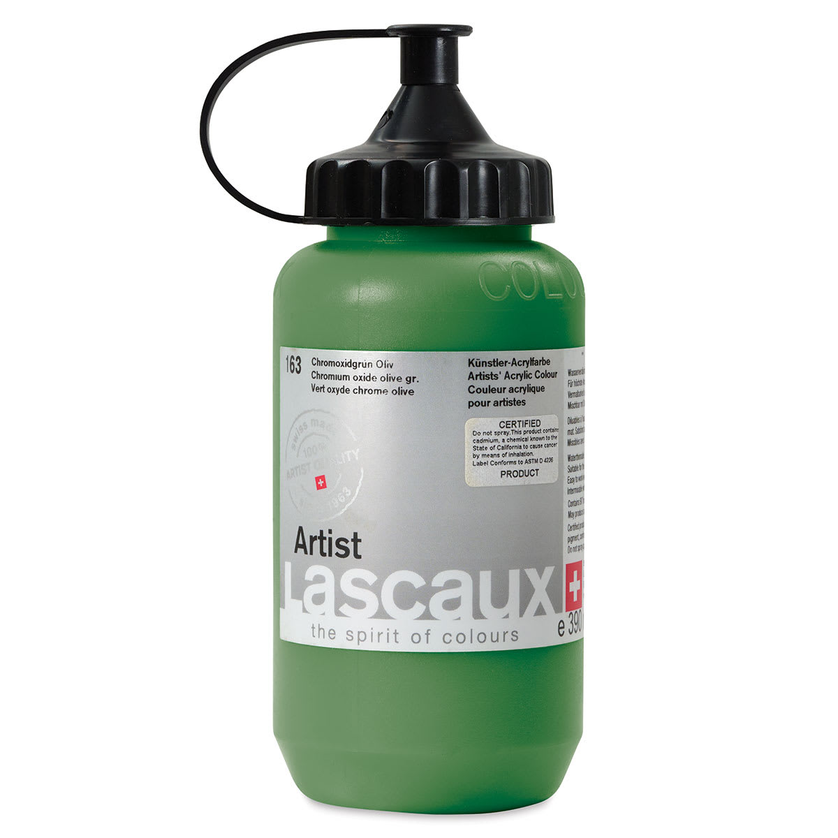 Lascaux Artist Acrylics - Chrome Oxide Olive Green, 390 ml Bottle