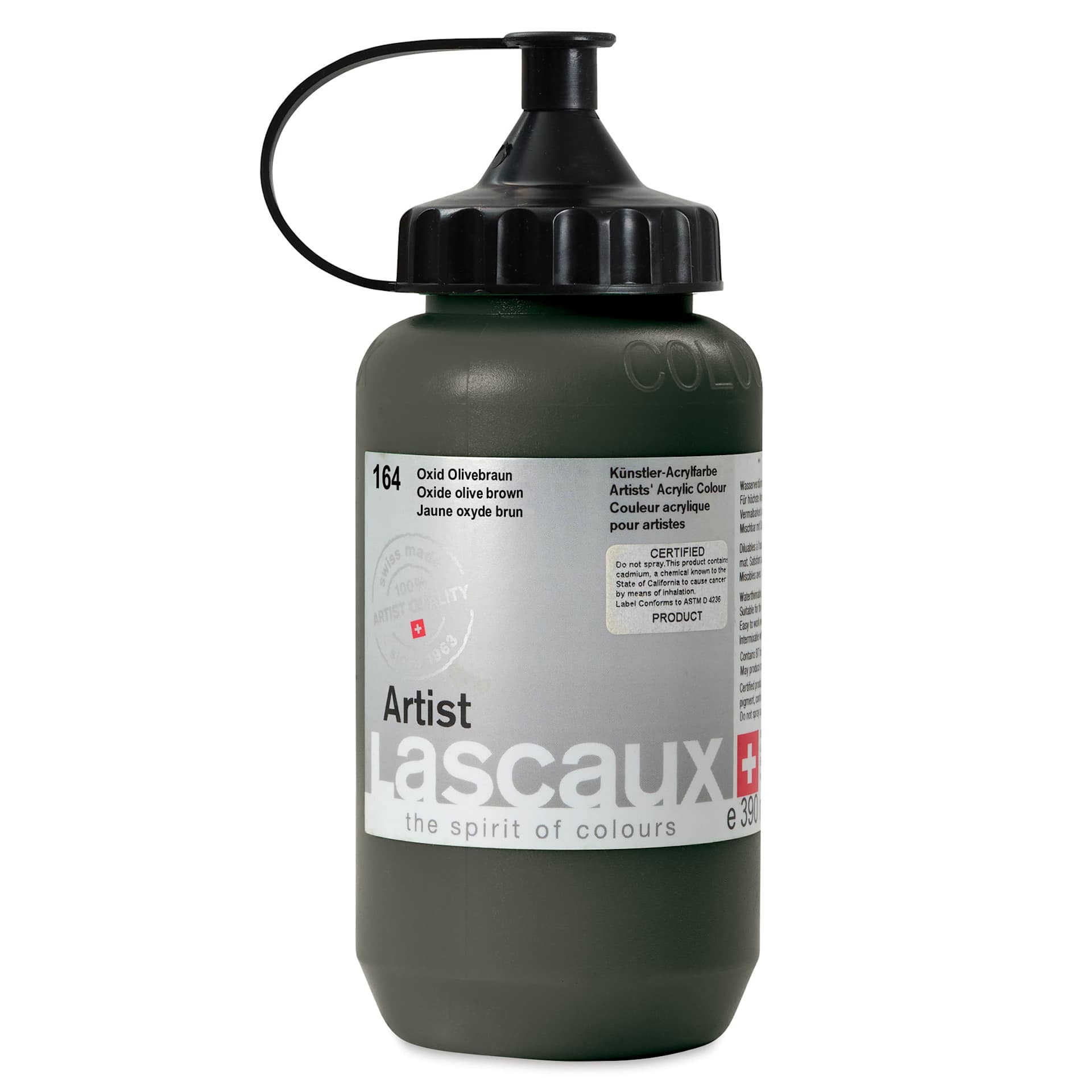 Lascaux Artist Acrylics - Oxide Olive Brown, 390 ml Bottle