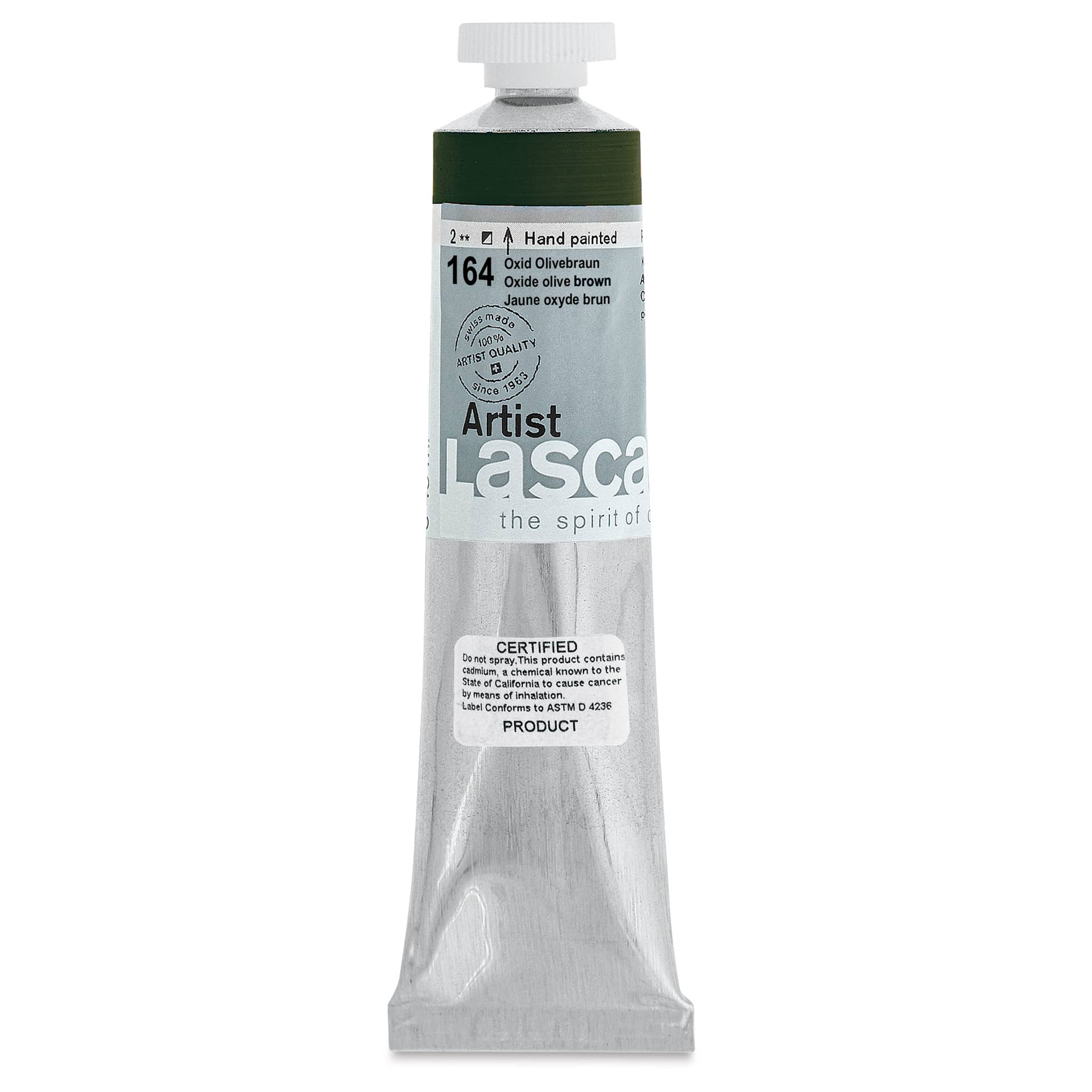Lascaux Artist Acrylics - Oxide Olive Brown, 45 ml tube