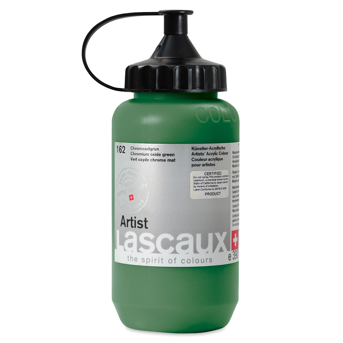 Lascaux Artist Acrylics - Chrome Oxide Green, 390 ml Bottle