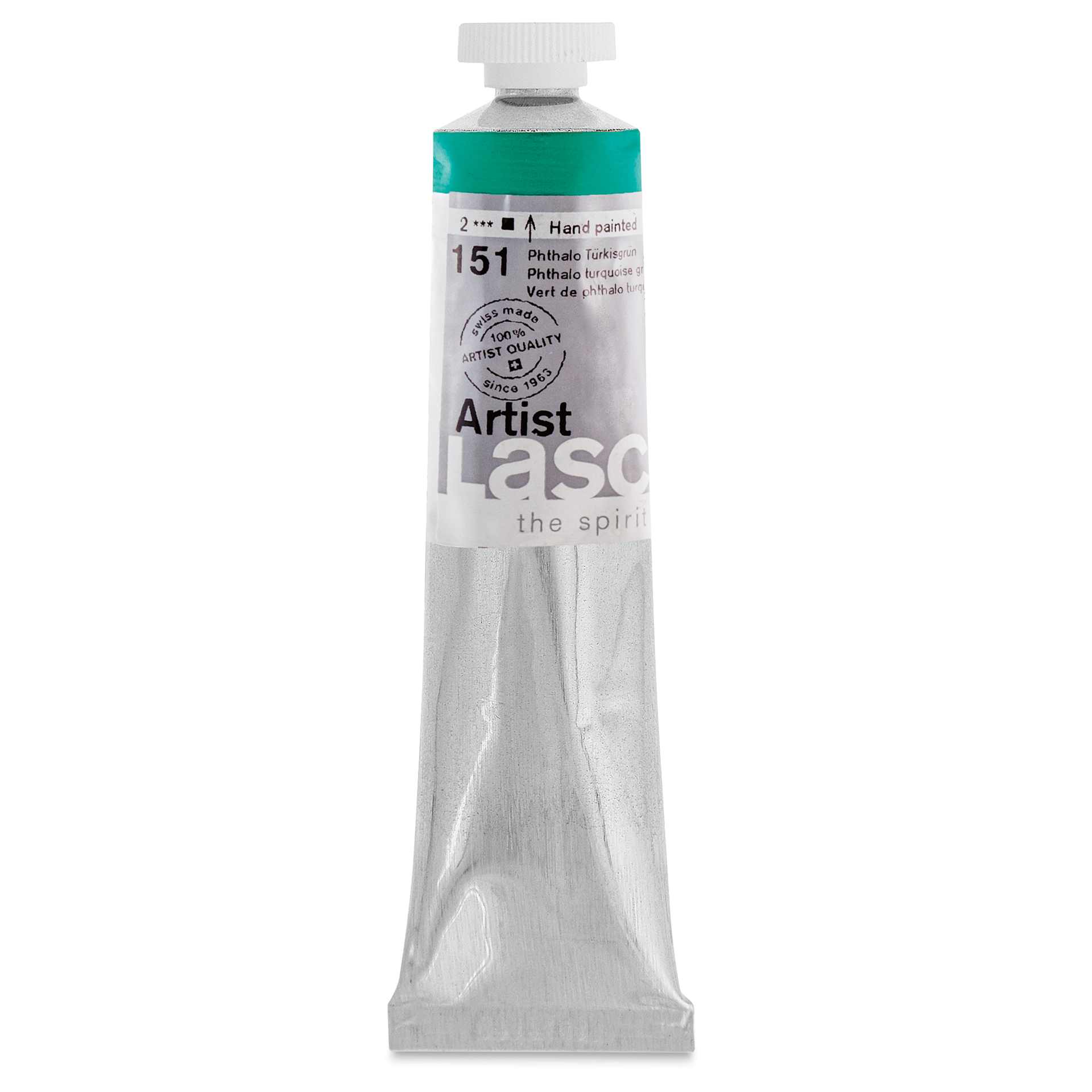 Lascaux Artist Acrylics - Phthalo Turquoise Green, 45 ml tube