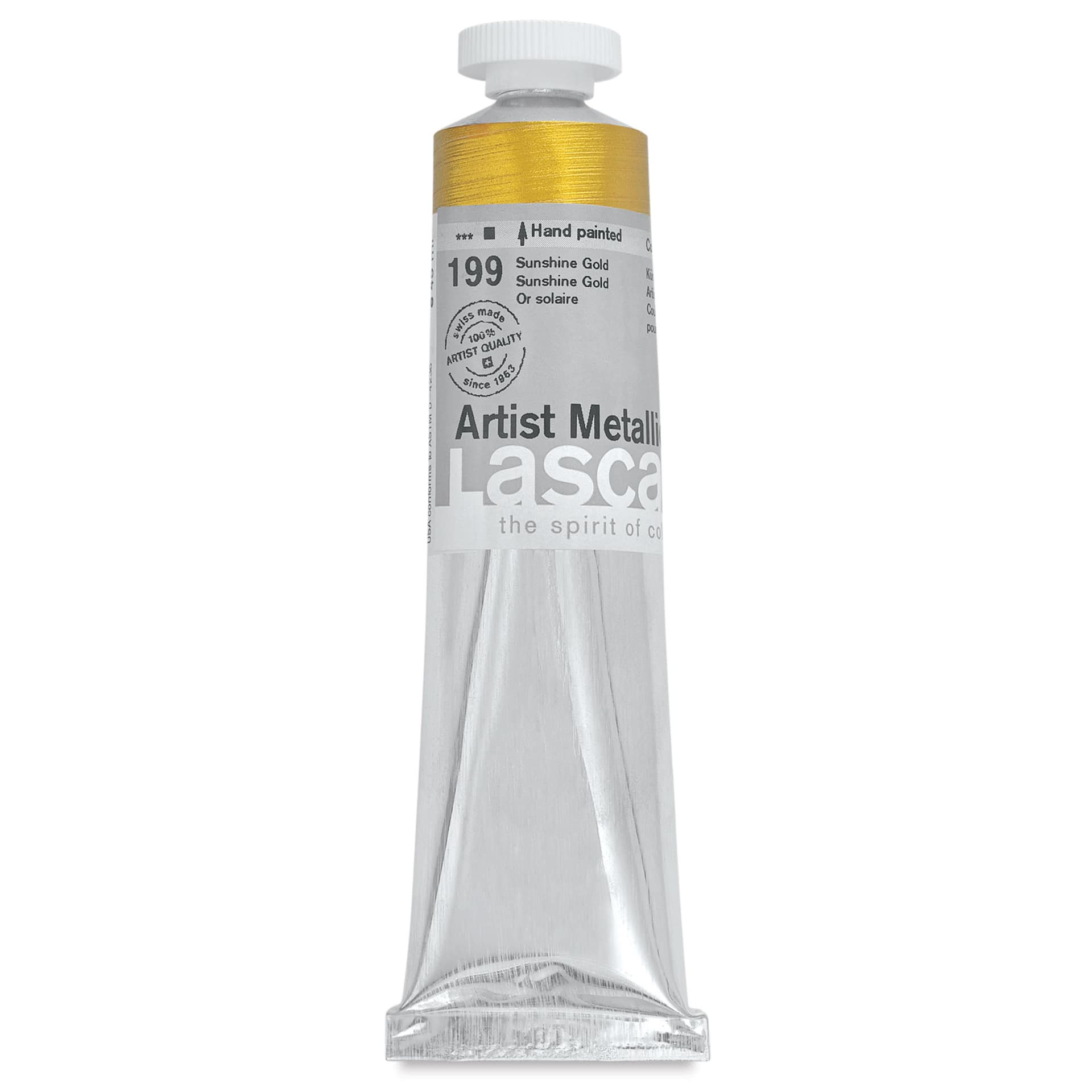 Lascaux Artist Acrylics - Sunshine Gold, 45 ml tube