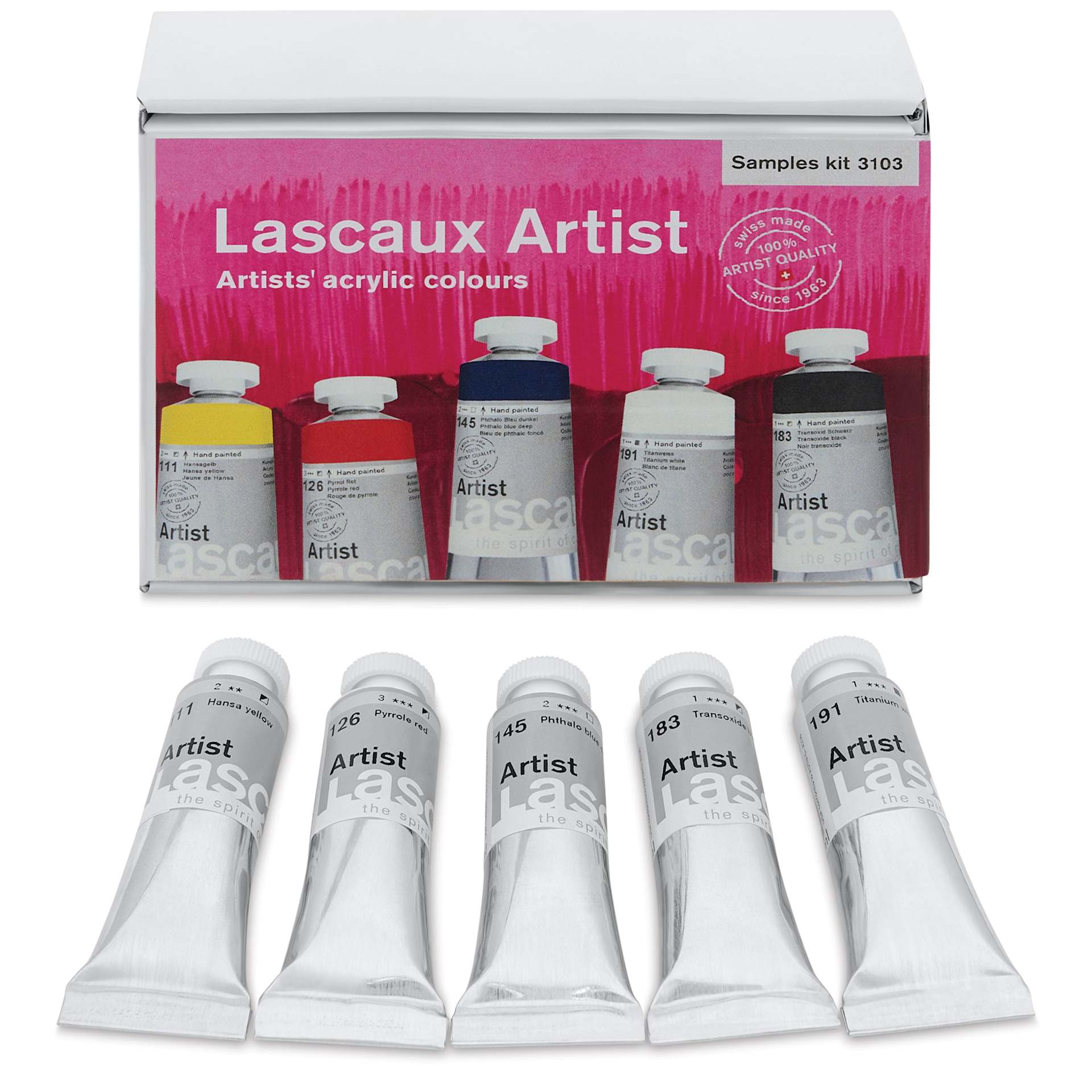 Lascaux Artist Acrylics - Sample Set of 5, 15 ml