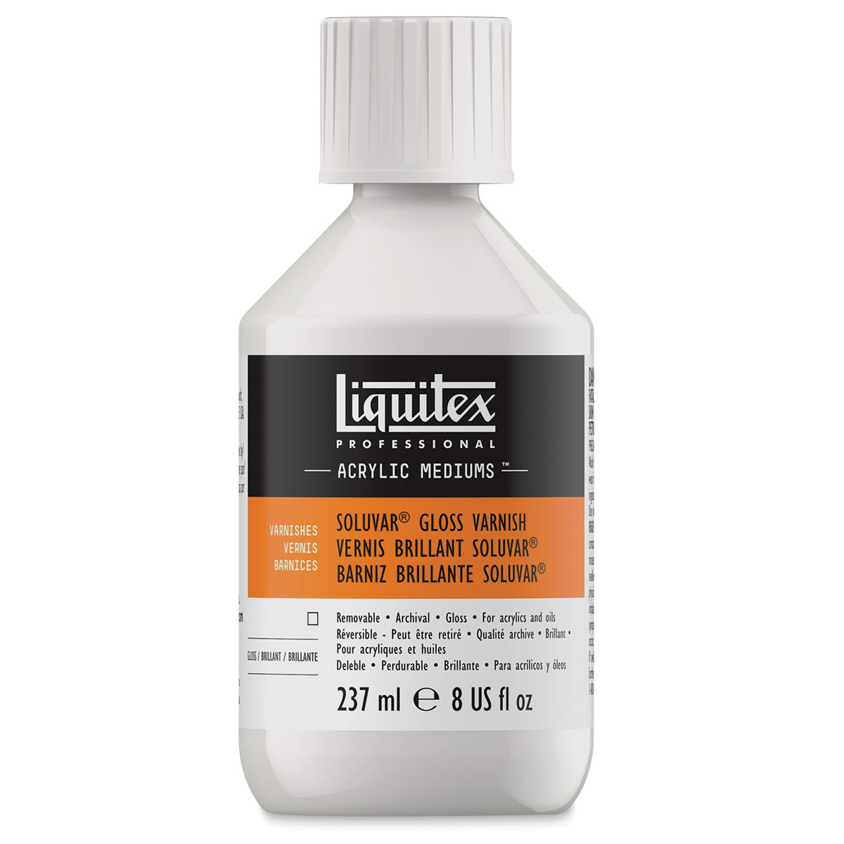 Liquitex Soluvar Varnish - Gloss, 8 oz bottle