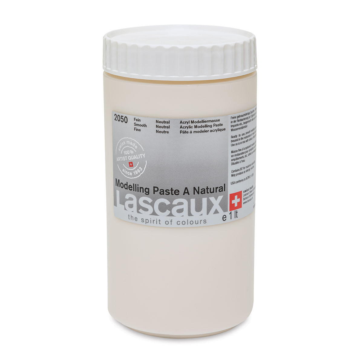 Lascaux Modeling Paste A - Natural, Smooth, 1 liter jar
