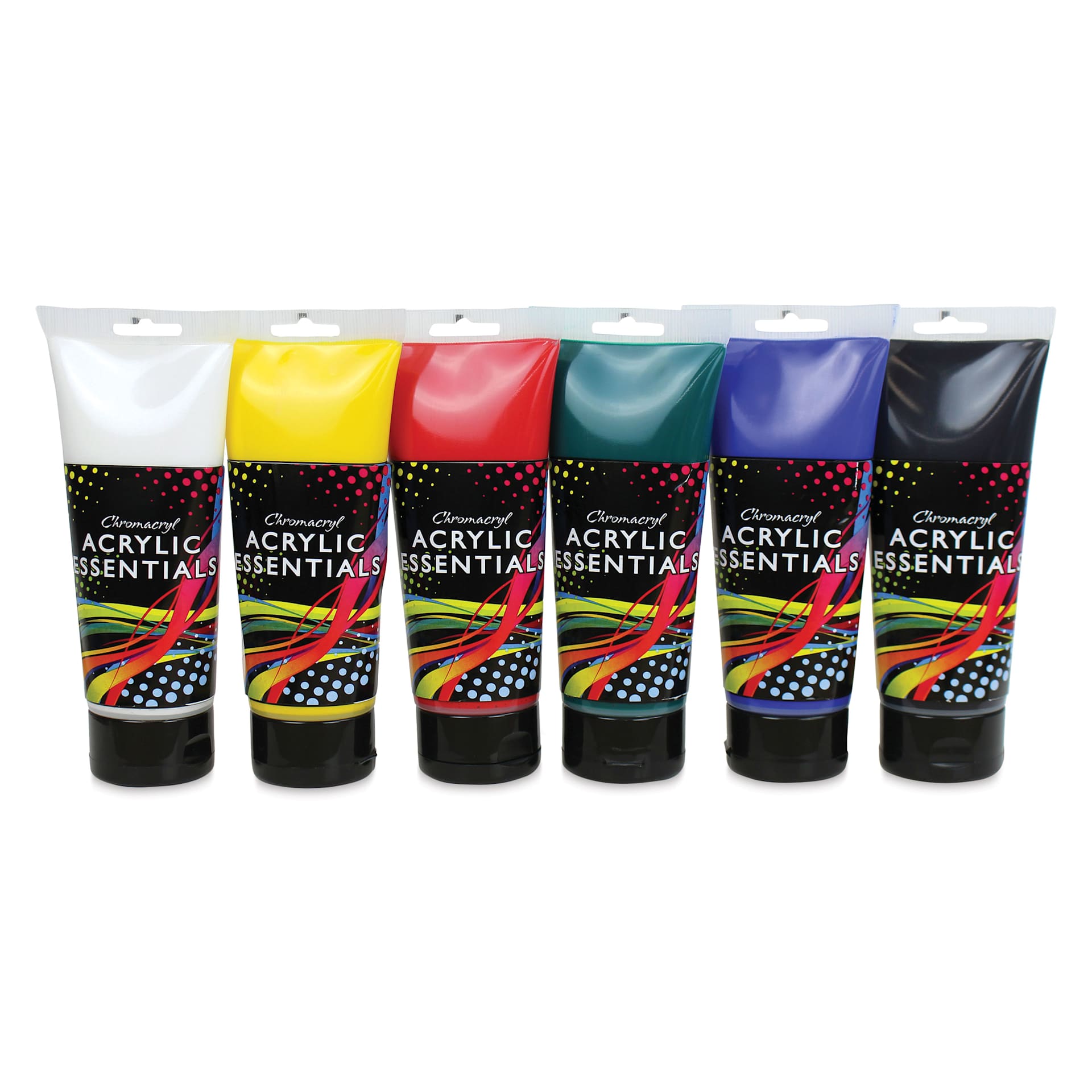 Chromacryl Acrylic Essentials - Set of 6, Primary Colors, 200 ml tube