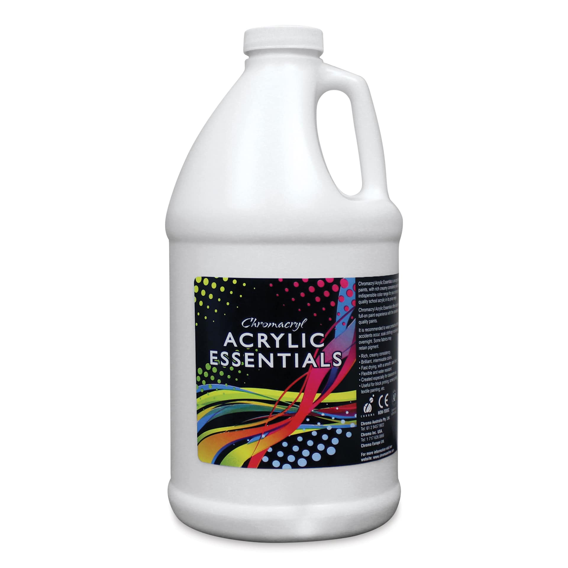 Chromacryl Acrylic Essentials - Block Out White, 2 L