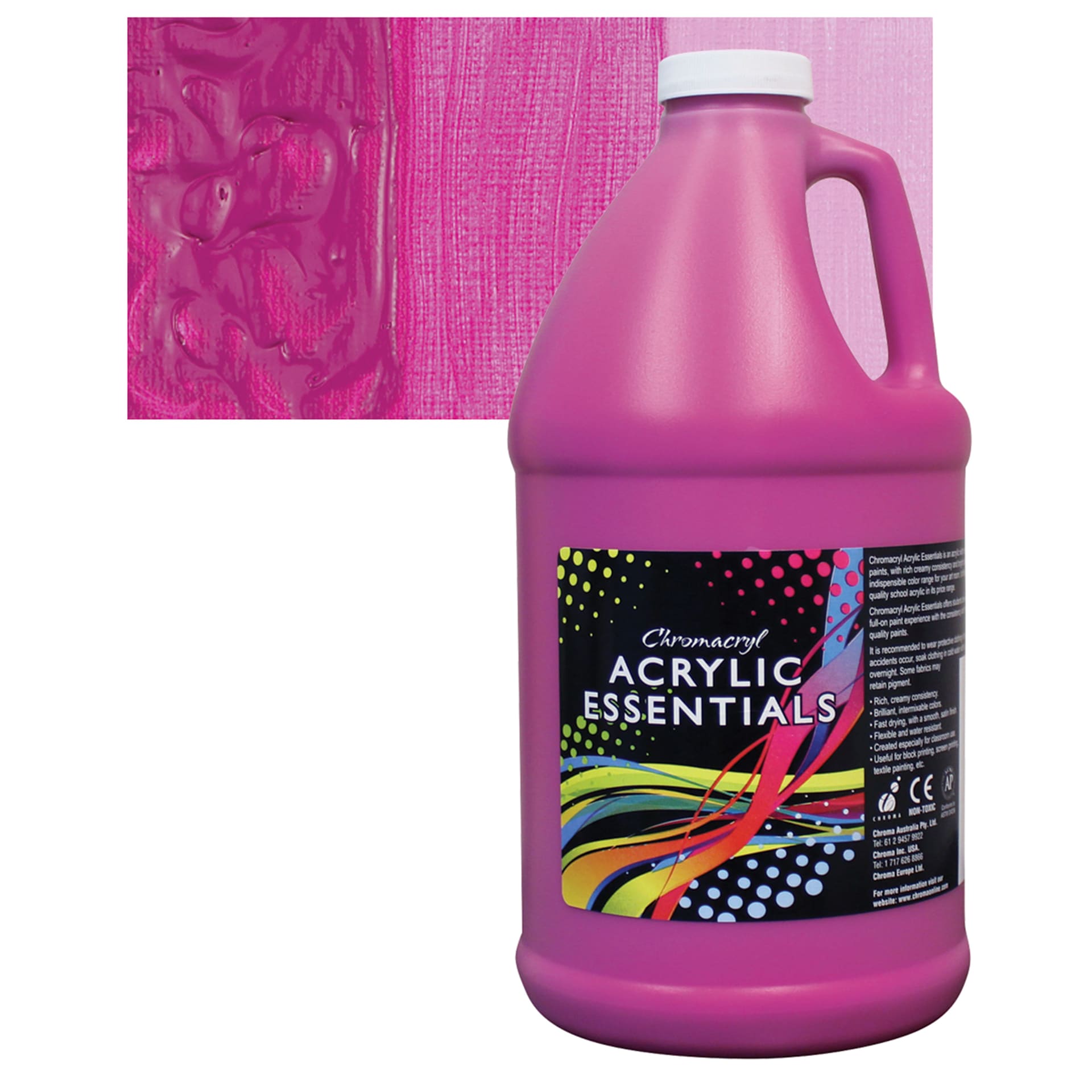 Chromacryl Acrylic Essentials - Magenta, 2 L and swatch