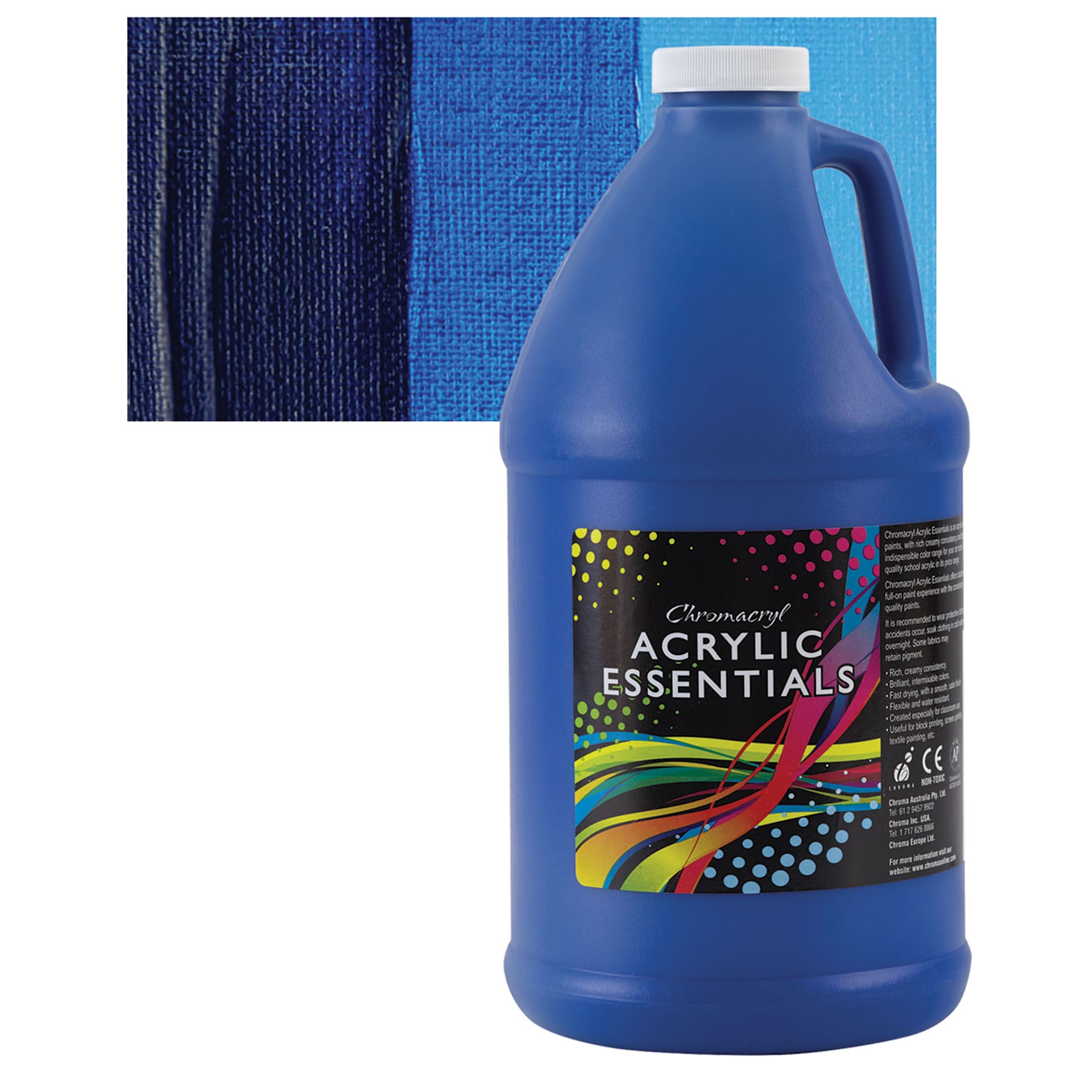Chromacryl Acrylic Essentials - Cool Blue, 2 L and swatch