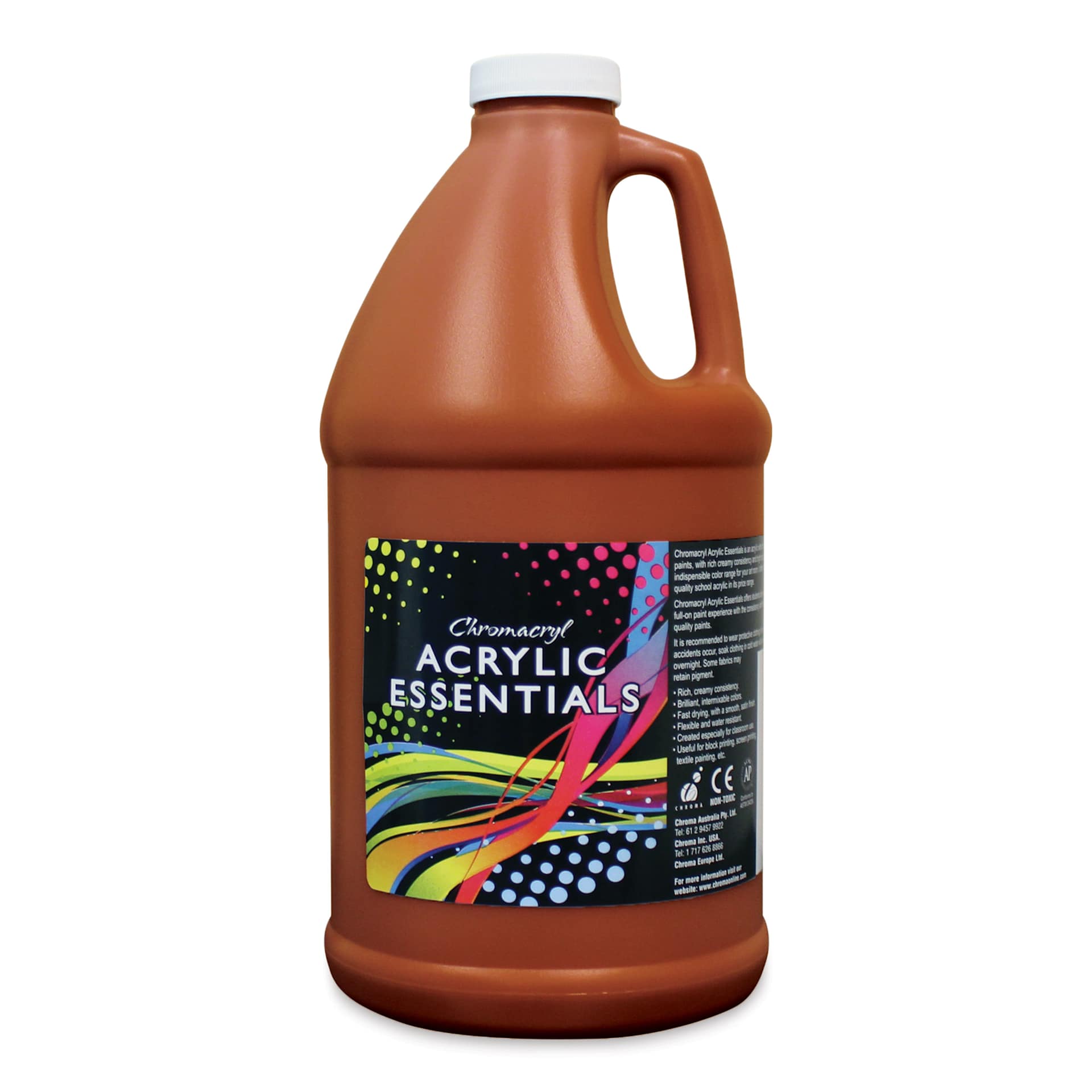 Chromacryl Acrylic Essentials - Burnt Sienna, 2 L