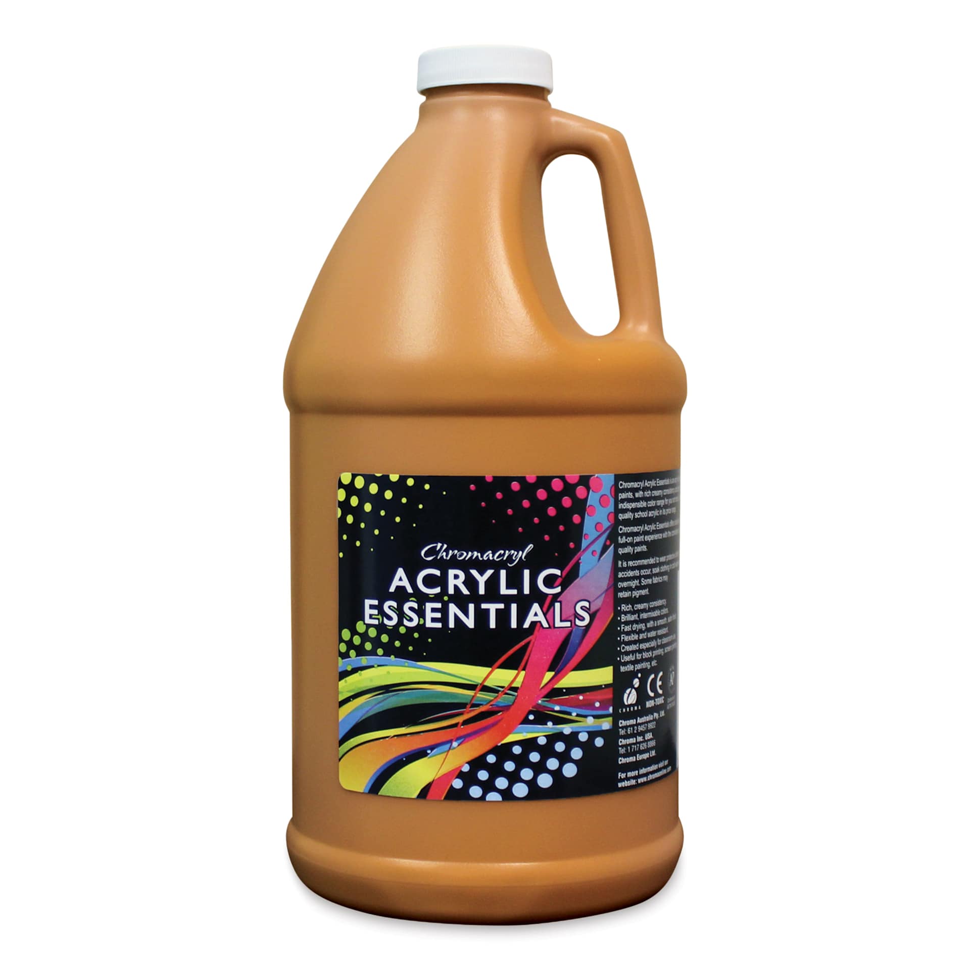 Chromacryl Acrylic Essentials - Raw Sienna, 2 L