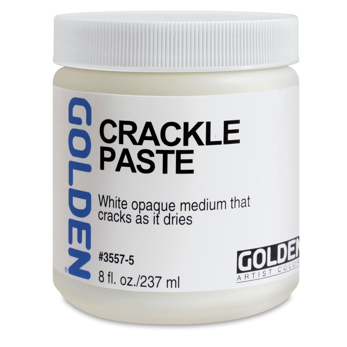 Golden Crackle Paste - Front of 8 oz Jar shown