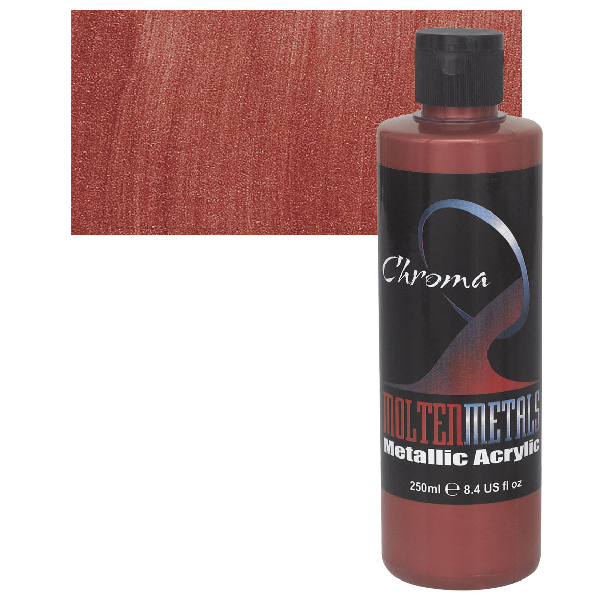 Chroma Molten Metals Acrylic - Rojo Gold and swatch