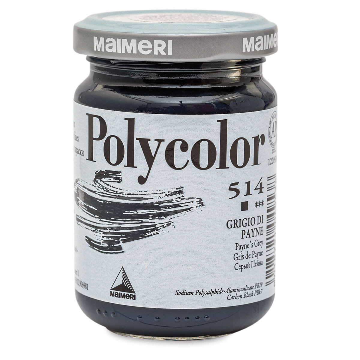 Maimeri Polycolor Vinyl Paints - Payne's Gray, 140 ml Jar