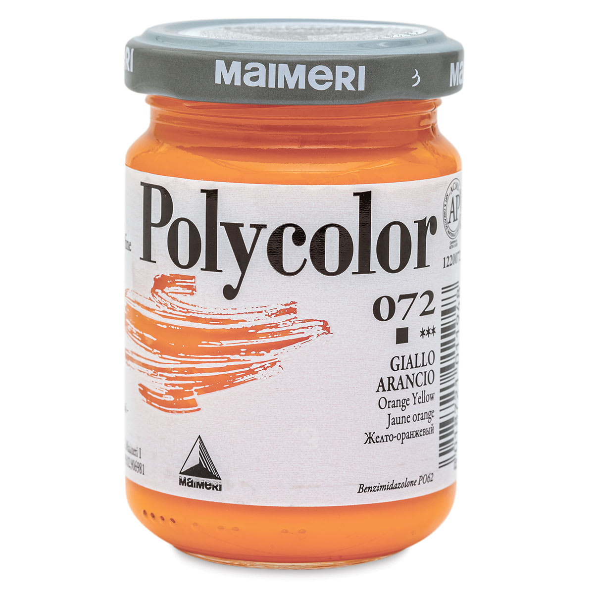 Maimeri Polycolor Vinyl Paints - Orange Yellow, 140 ml Jar