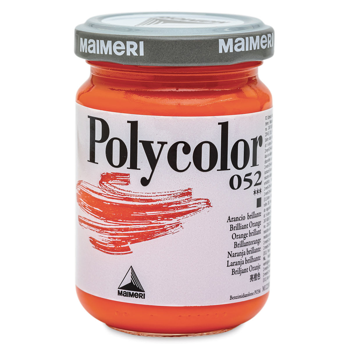Maimeri Polycolor Vinyl Paints - Brilliant Orange, 140 ml jar