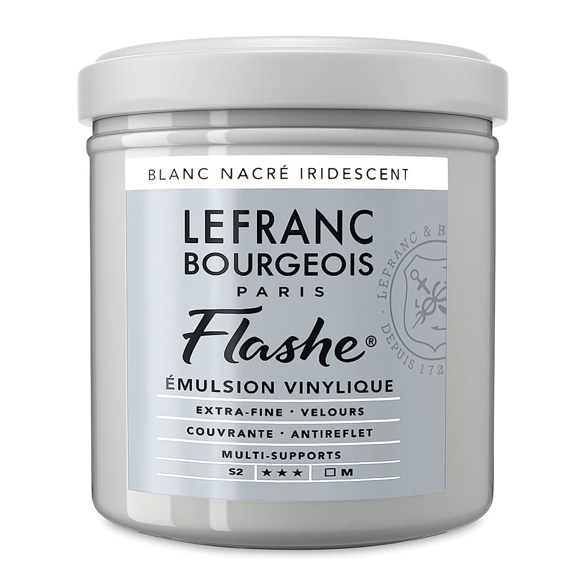 Lefranc & Bourgeois Flashe Vinyl Paint -  Iridescent Pearl White, 125 ml jar