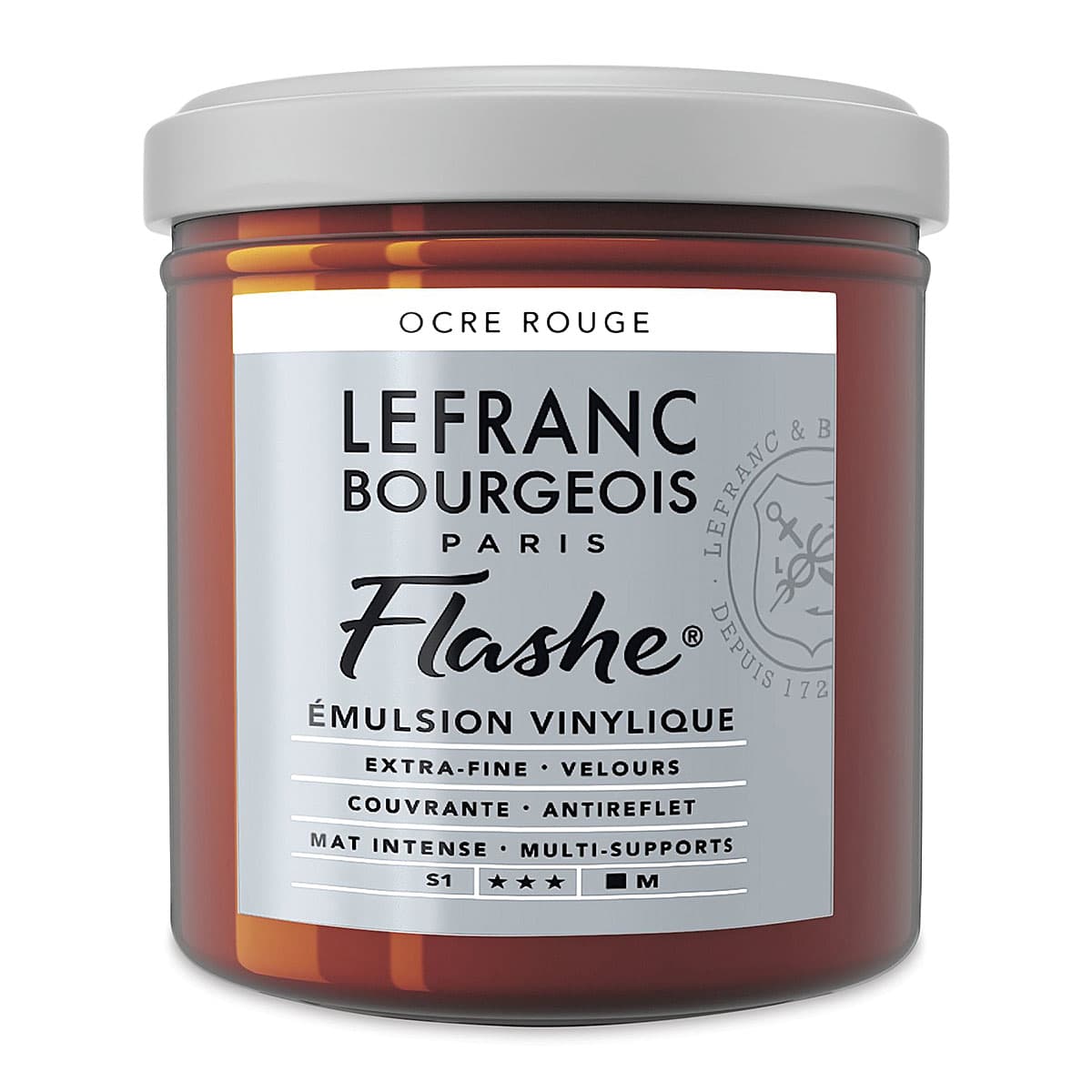 Lefranc & Bourgeois Flashe Vinyl Paint - Red Ochre, 125 ml jar